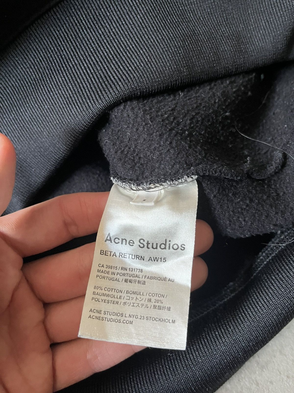 Acne Studios Acne Studios A/W 15 Please Note! black boxy sweatshirt Size US S / EU 44-46 / 1 - 7 Thumbnail