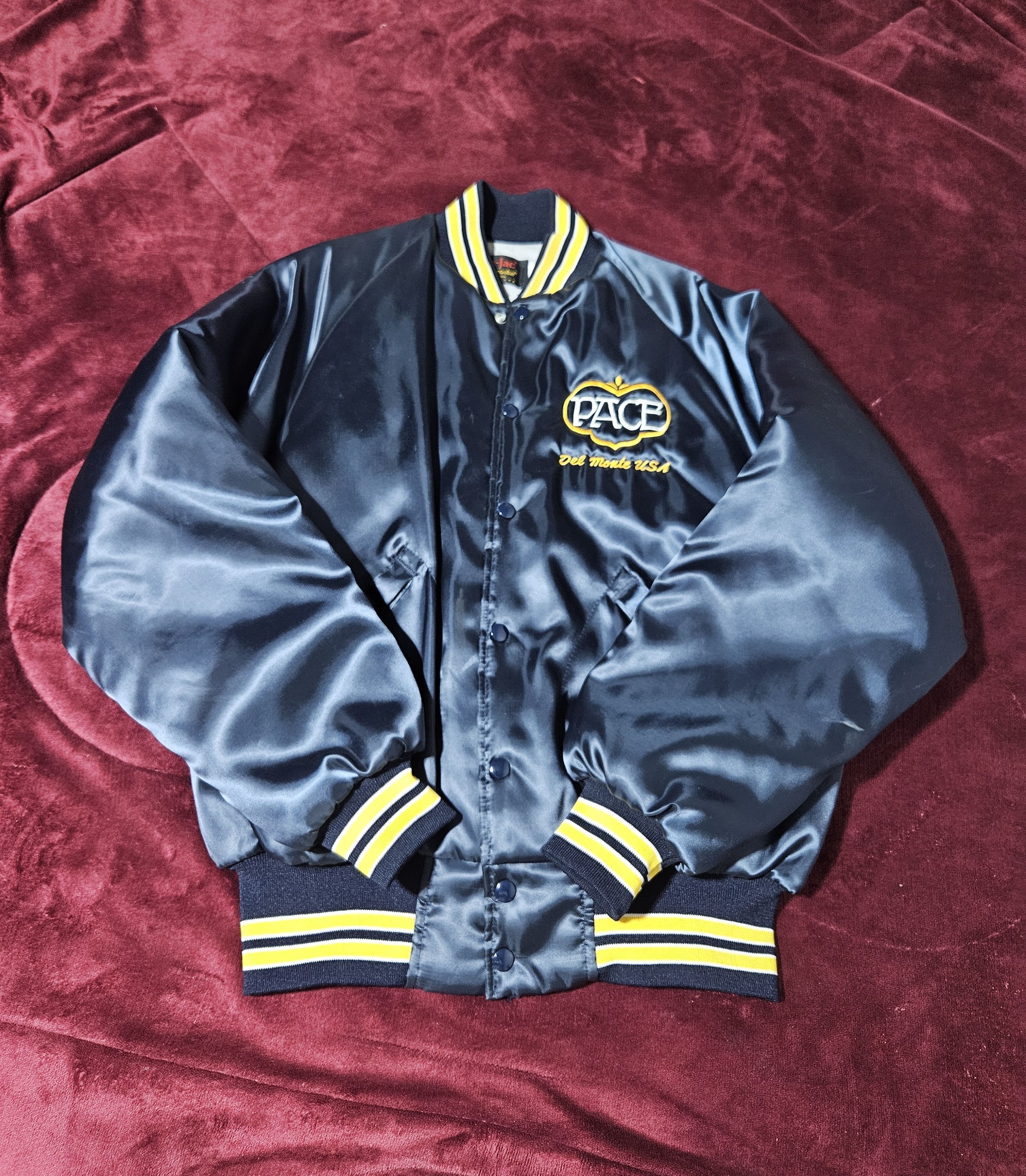 Dunbrooke 90s Pla-Jac Dunbrook DEL Monte PACE Satin Bomber Sz L Jacket Size US L / EU 52-54 / 3 - 1 Thumbnail