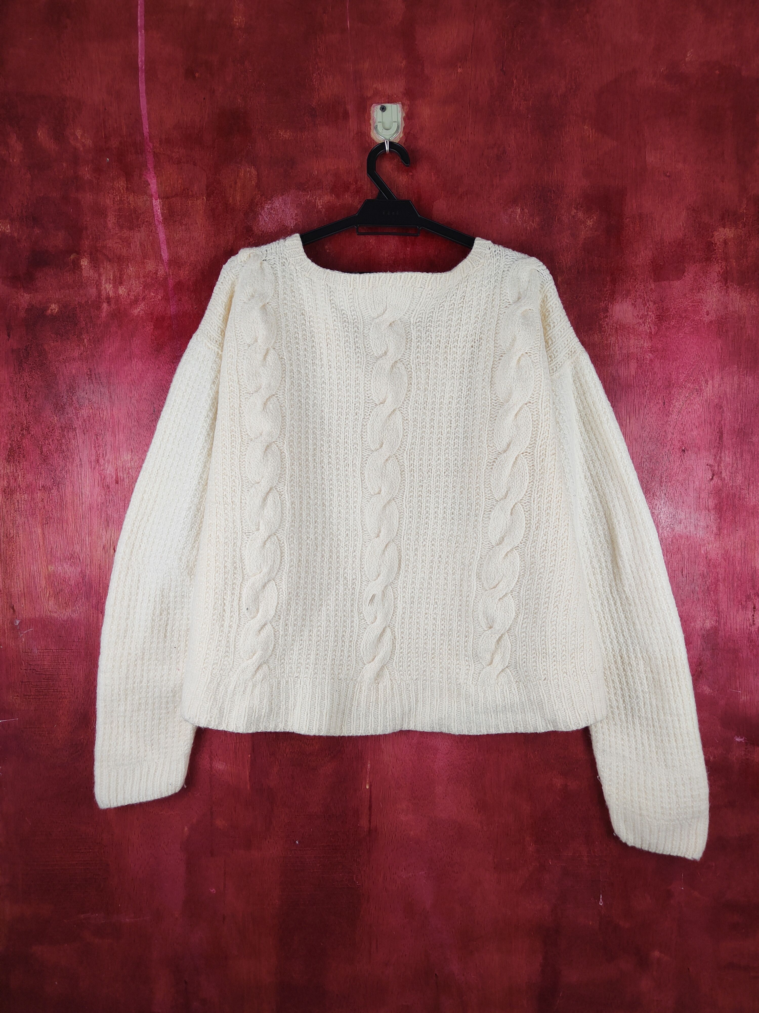 Homespun Knitwear Japanese Brand Cream Knitwear Sweatshirt #S1269 Size L / US 10 / IT 46 - 8 Thumbnail