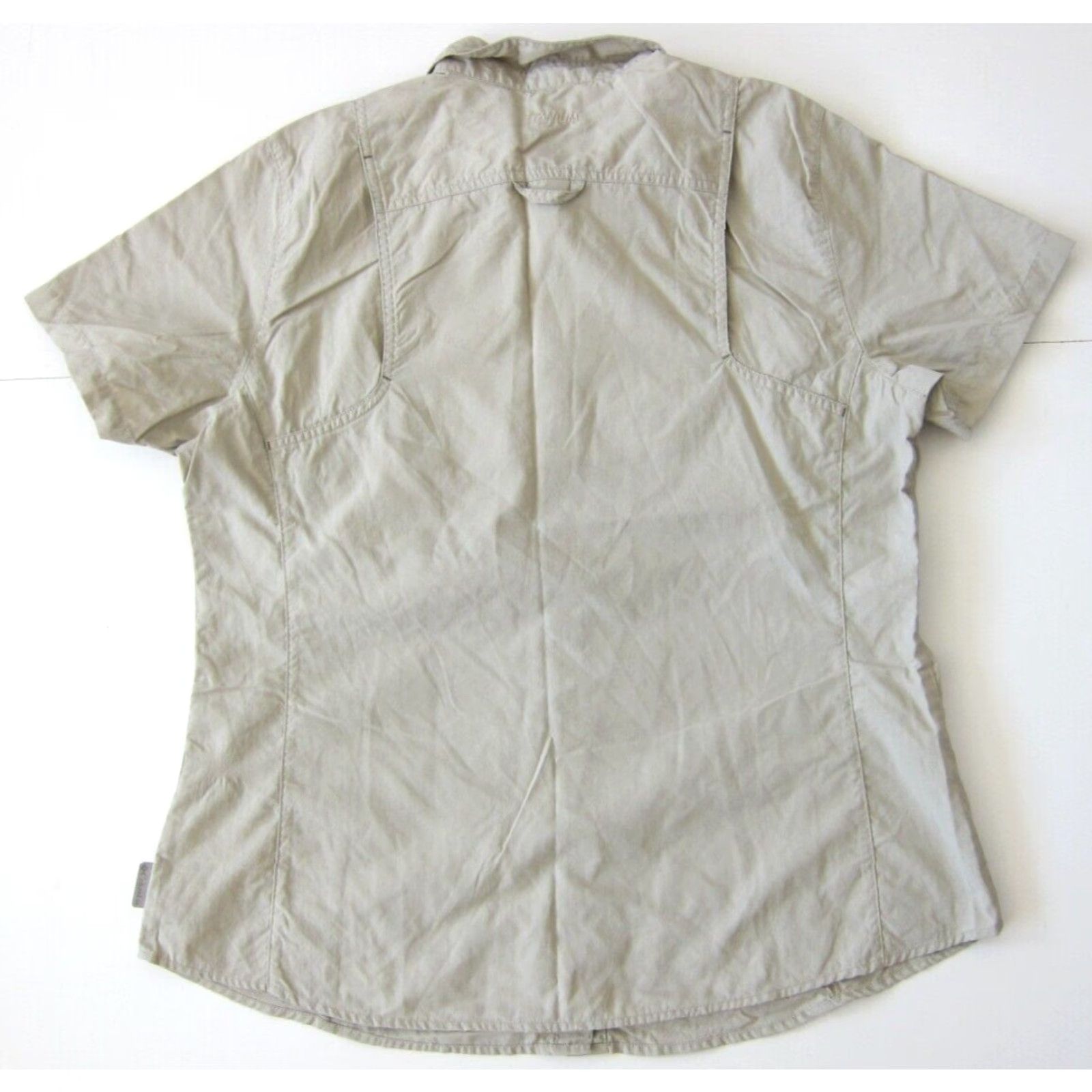 Vintage Columbia Nylon Beige Brown Vent Zip Pocket Button Down Short Sleeve Blouse XL Size XL / US 12-14 / IT 48-50 - 2 Thumbnail