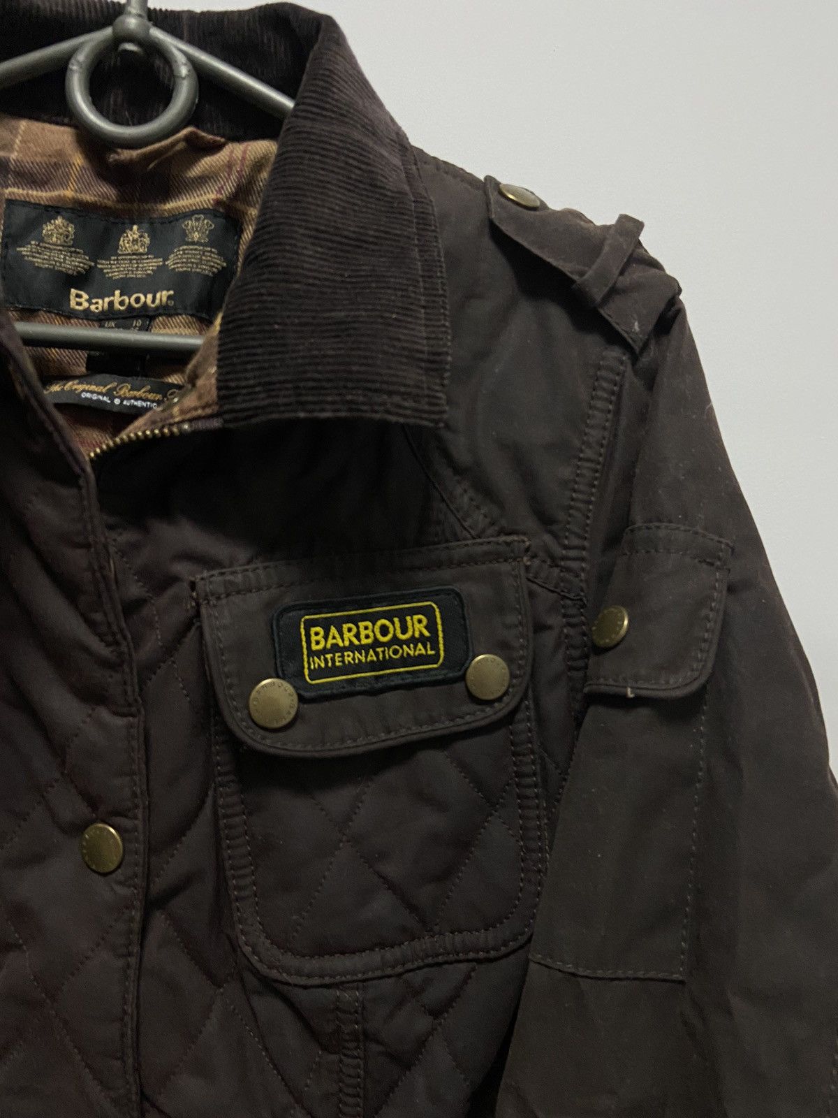 Barbour × Vintage Barbour Jacket waxed small Logo Vintage Avant Garde waxed Size M / US 6-8 / IT 42-44 - 3 Thumbnail