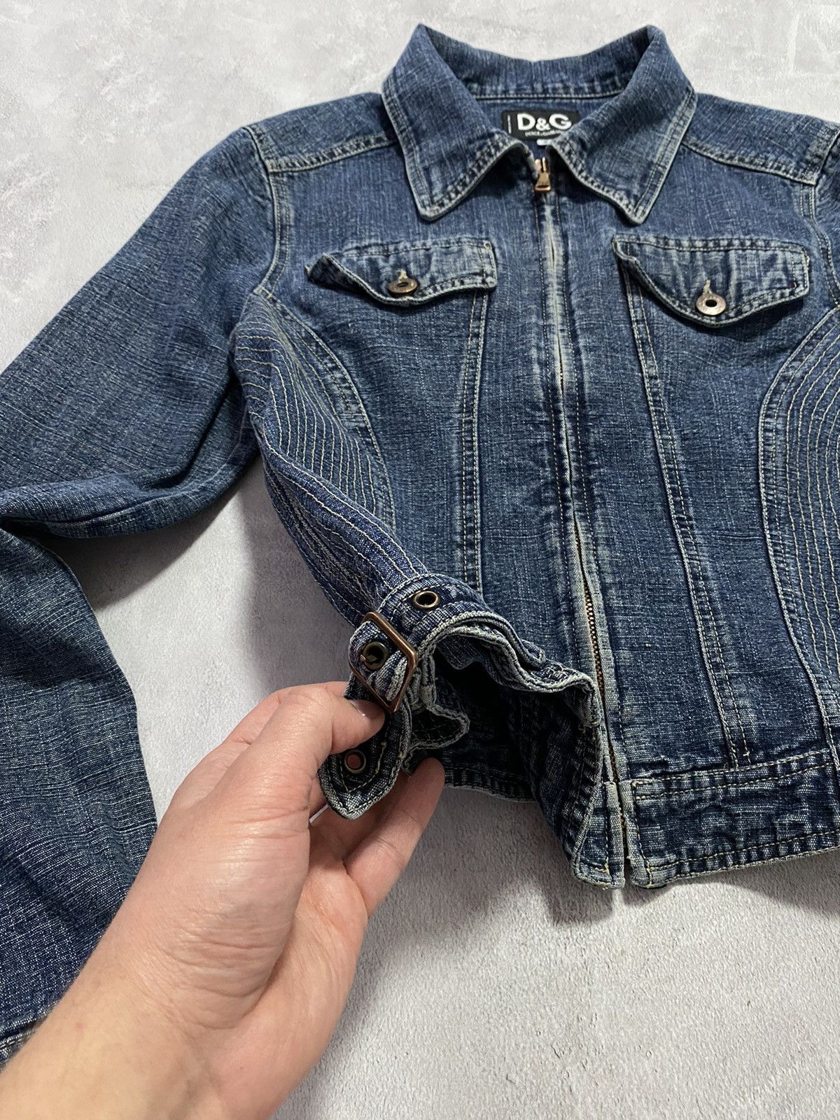 Dolce & Gabbana 🤩 Vintage 2000s Denim Jeans Trucker Jacket Dolce Gabbana D&G Size S / US 4 / IT 40 - 5 Thumbnail
