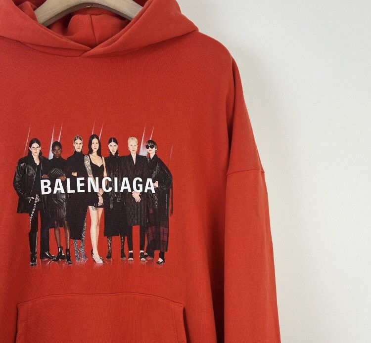 Balenciaga Balenciaga Orange Band Portrait Hoodie2412-Nextarrow Size US S / EU 44-46 / 1 - 3 Thumbnail