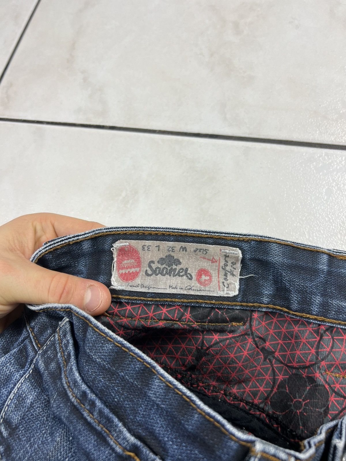 Evisu Vintage Soone denim distressed y2k selvedge jeans navy japan Size US 32 / EU 48 - 19 Thumbnail