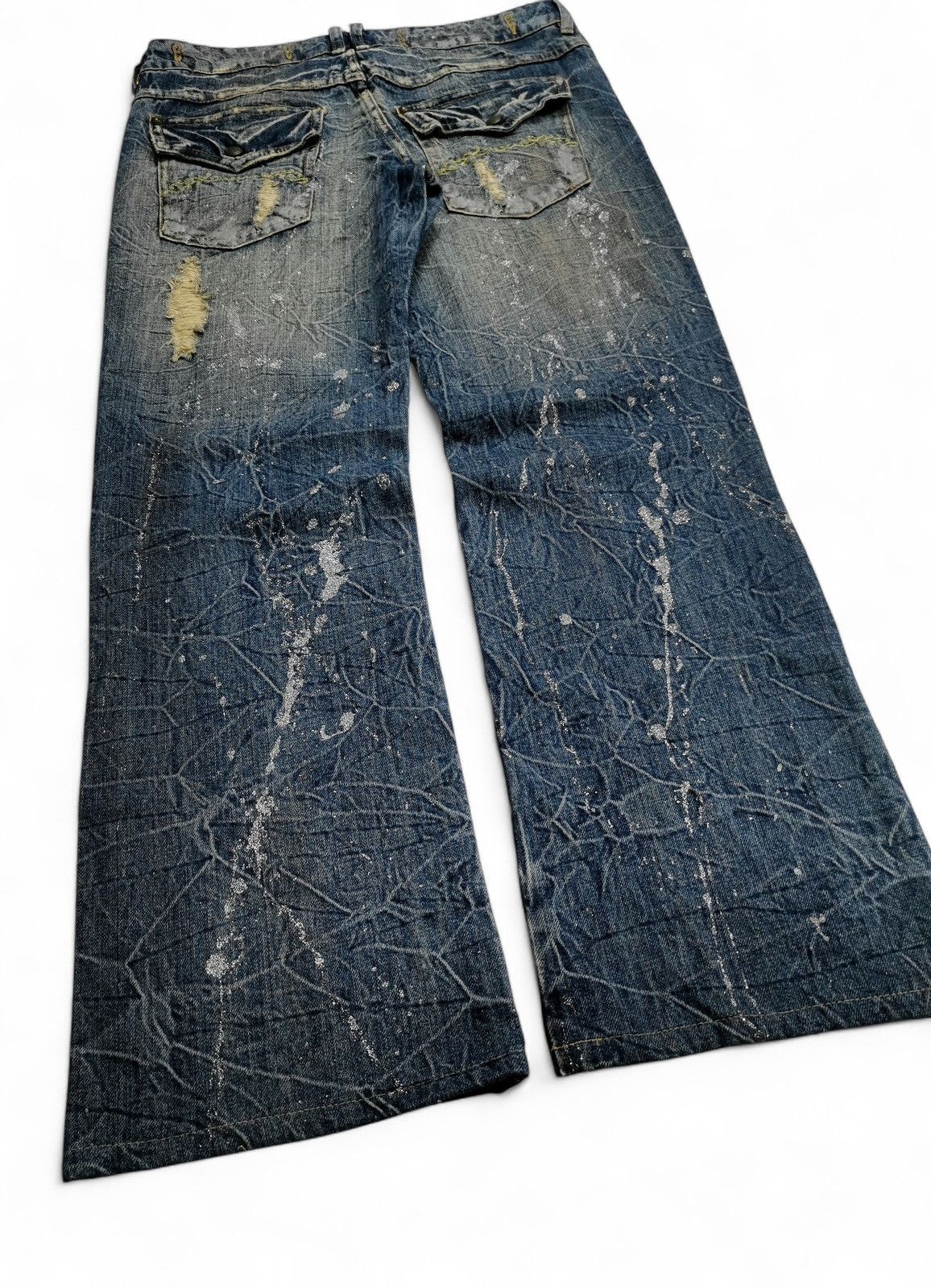 Japanese Brand Flare Jeans MIDAS MACHIAVEL ANY THING Like Undercover Denim Size US 32 / EU 48 - 6 Thumbnail