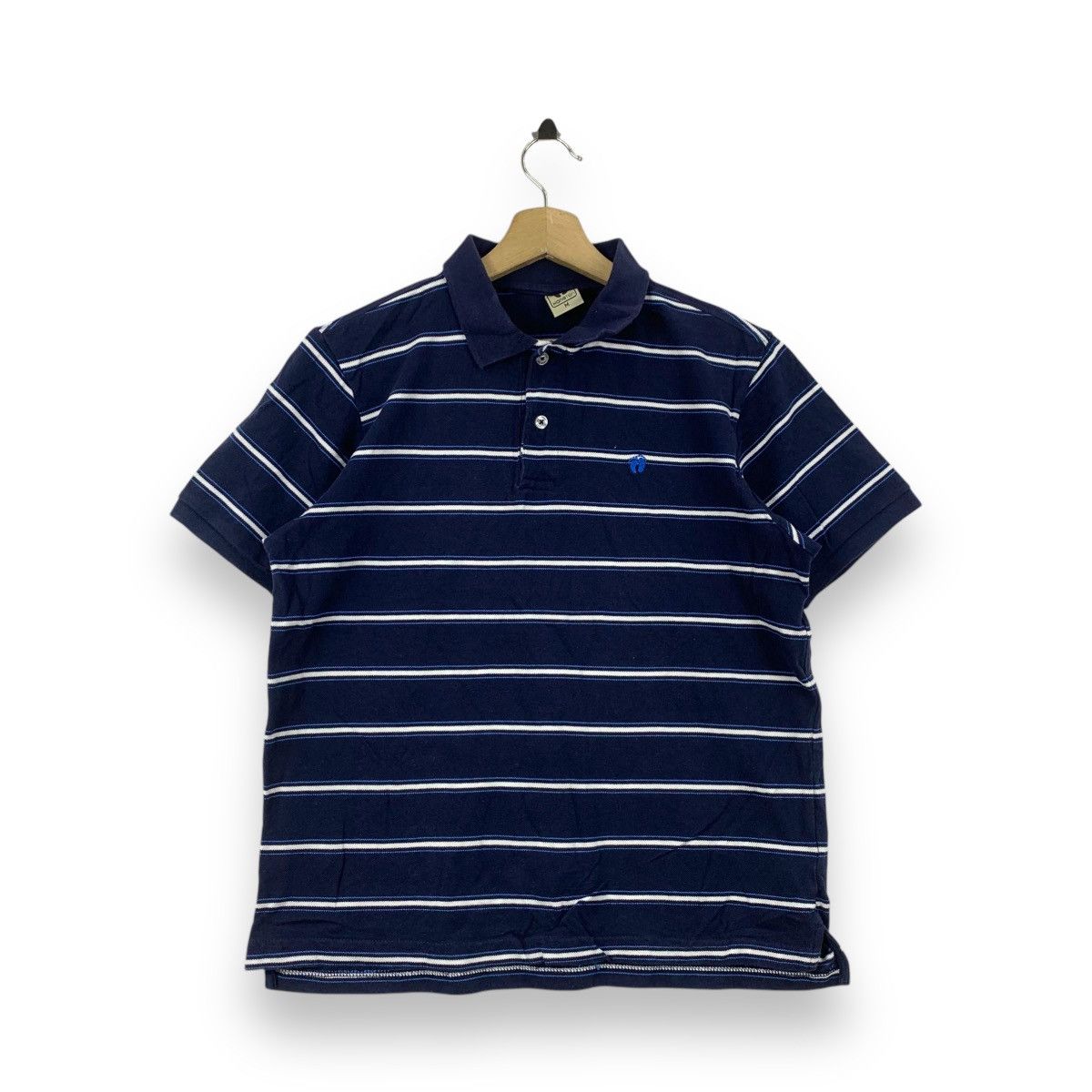 Hang Ten Vintage HANG TEN HAWAII Embossed Logo Striped Polo Tee Size US M / EU 48-50 / 2 - 1 Thumbnail