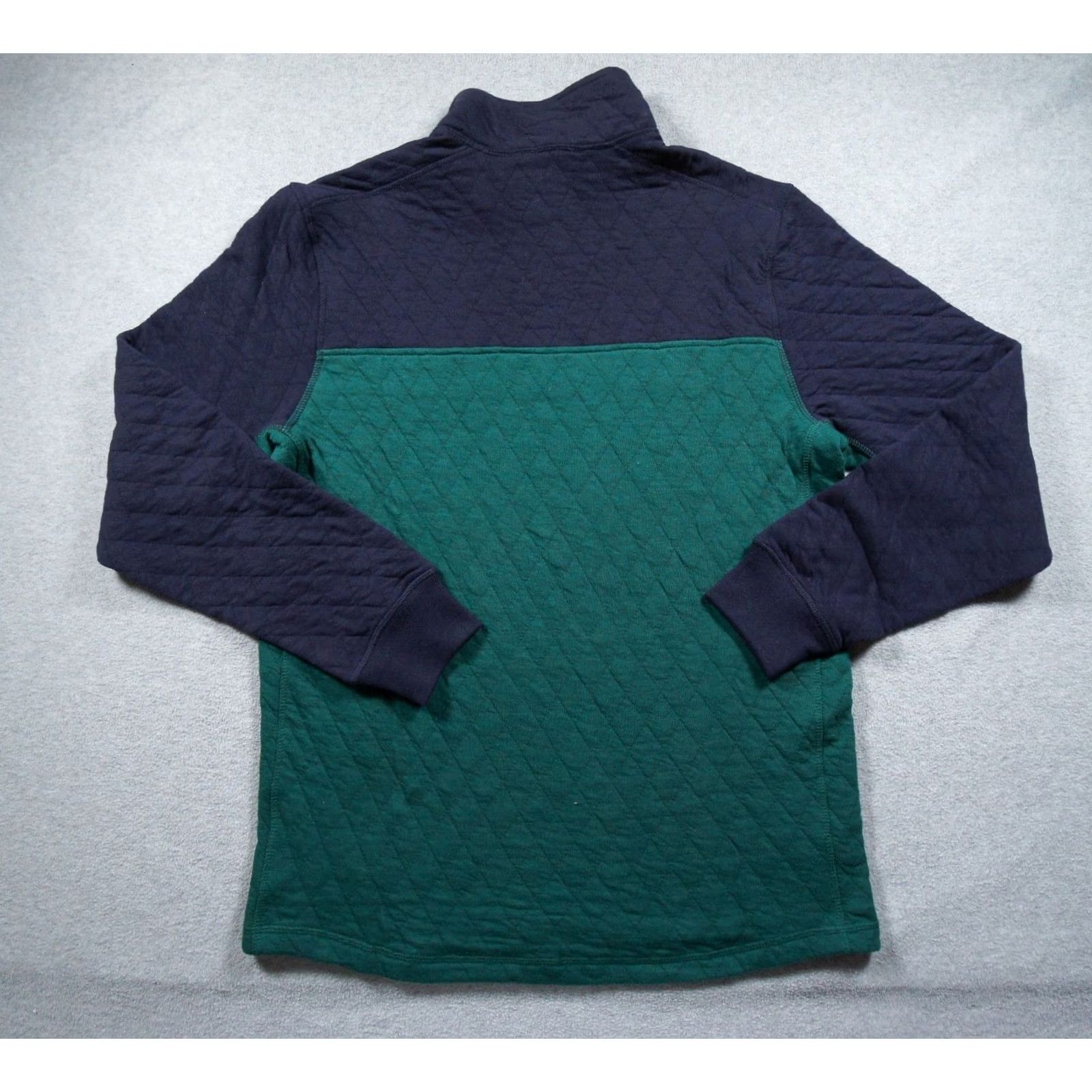 J.Crew JCrew Sweatshirt Mens Medium Green Colorblock Quilted 1/4 Zip Sweater NEW Size US M / EU 48-50 / 2 - 4 Thumbnail