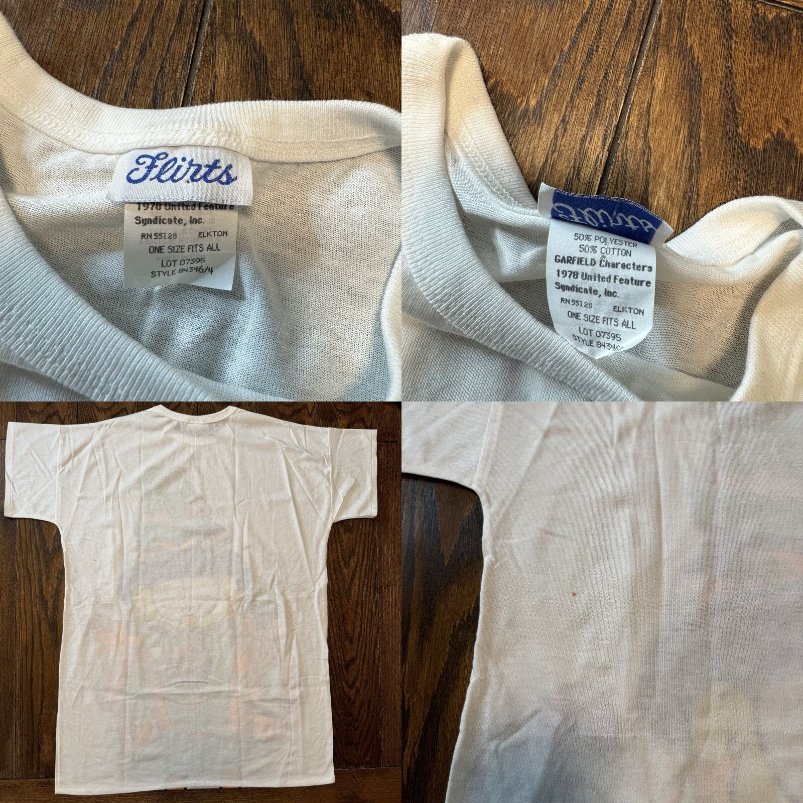 Vintage VINTAGE Flirts Garfield & Odie Paws Jim Davis Big Print White Shirt XL Men Crew Neck Short Sleeve Oversized Cropped 90s Christmas Cartoon Cat Gift Size US XL / EU 56 / 4 - 8 Thumbnail