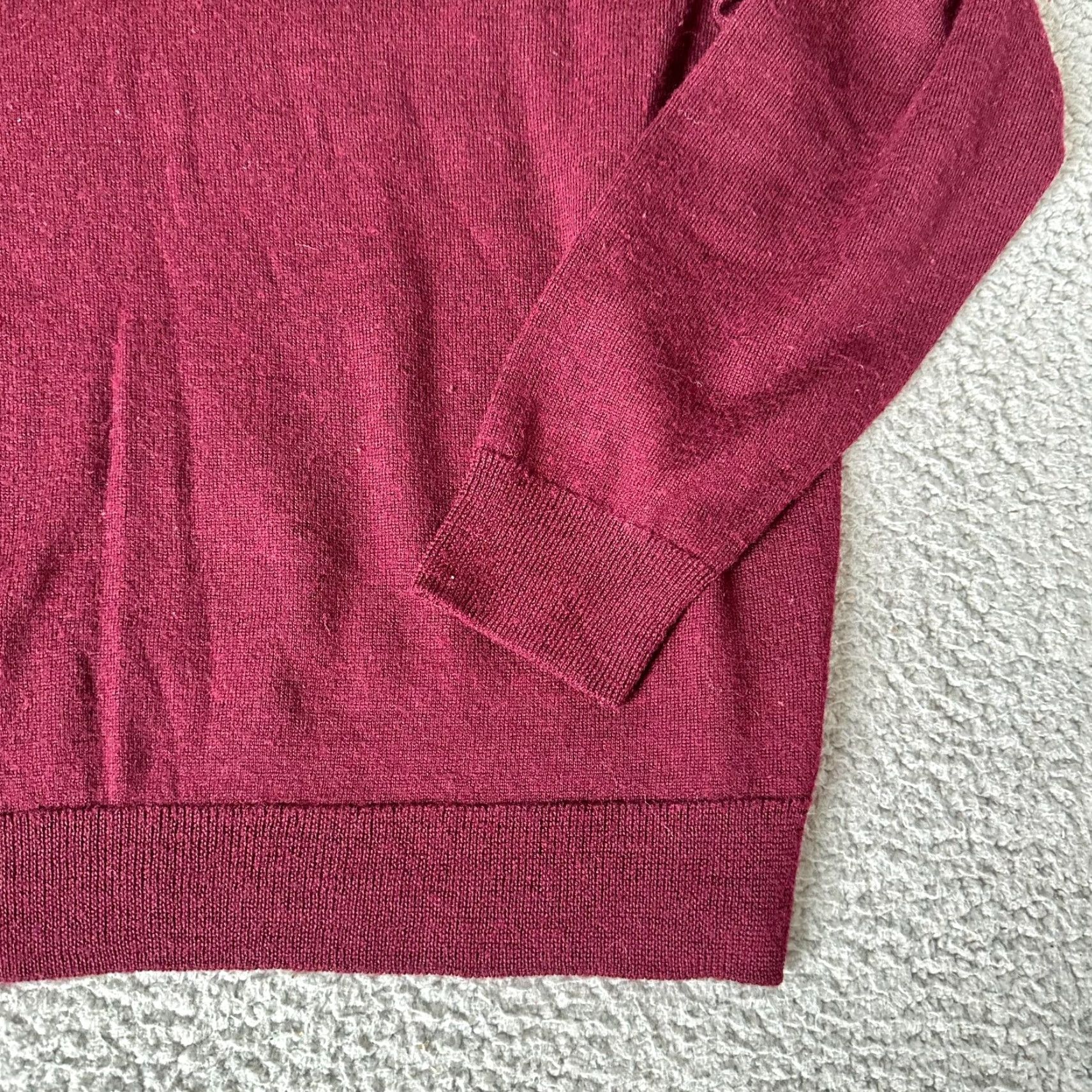 Club Room Club Room Sweater Adult Large Red Wool Knit 1/4 Zip Cranberry Pullover Mens Shirt Size US L / EU 52-54 / 3 - 2 Thumbnail