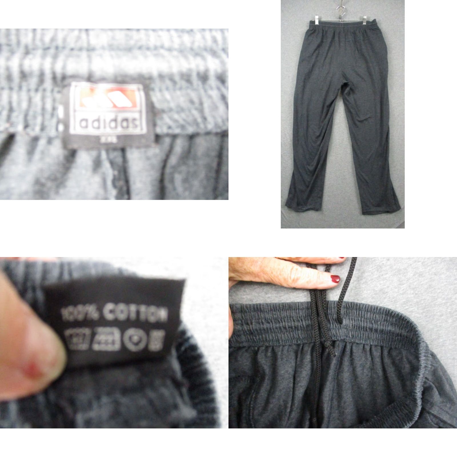 Adidas Adidas Sweatpants Large Men Gray Blue 3 Stripe Joggers Pockets Logo Size US 30 / EU 46 - 8 Thumbnail