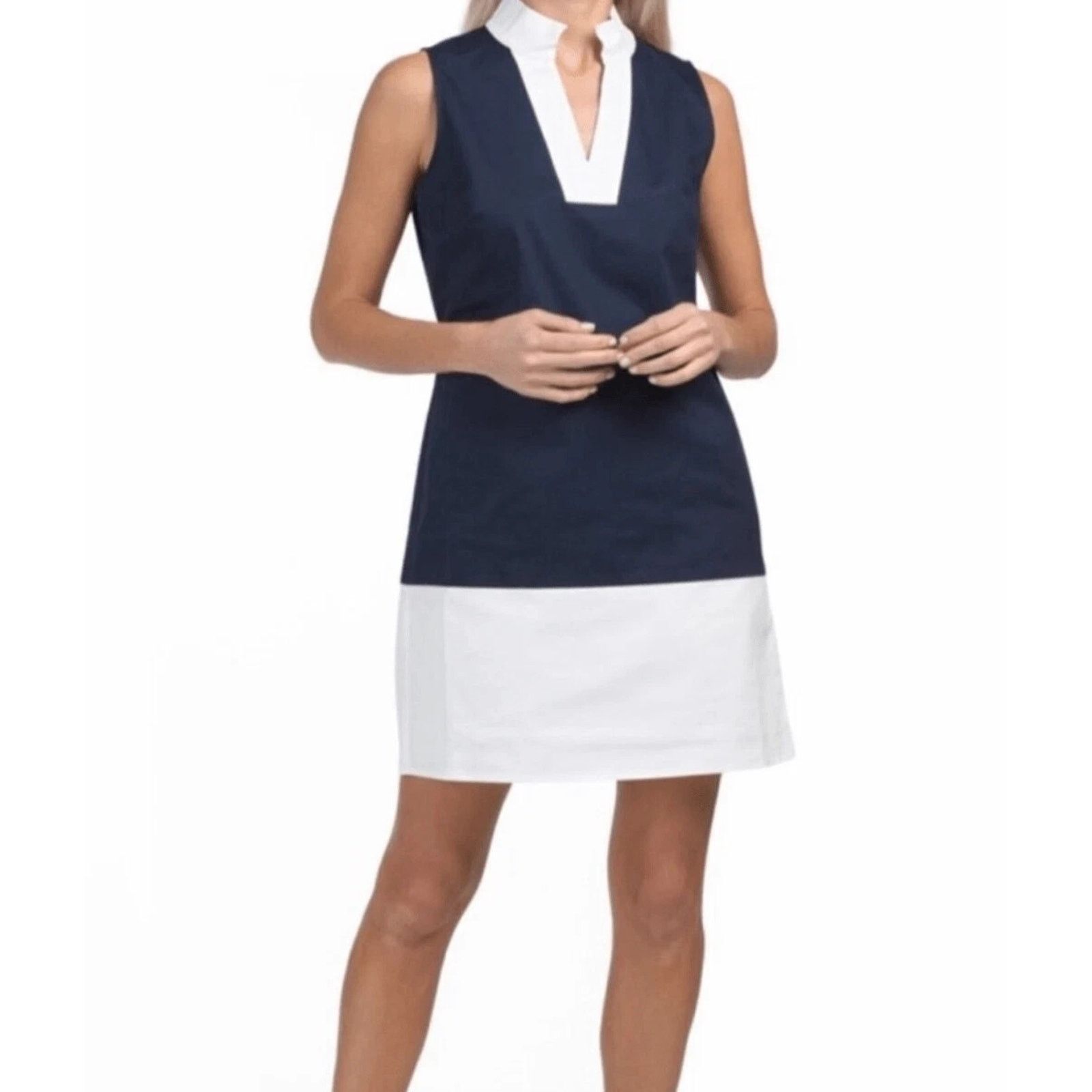 Other New Sail to Sable Navy White Colorblock Sheath Dress XL Size XL / US 12-14 / IT 48-50 - 1 Thumbnail