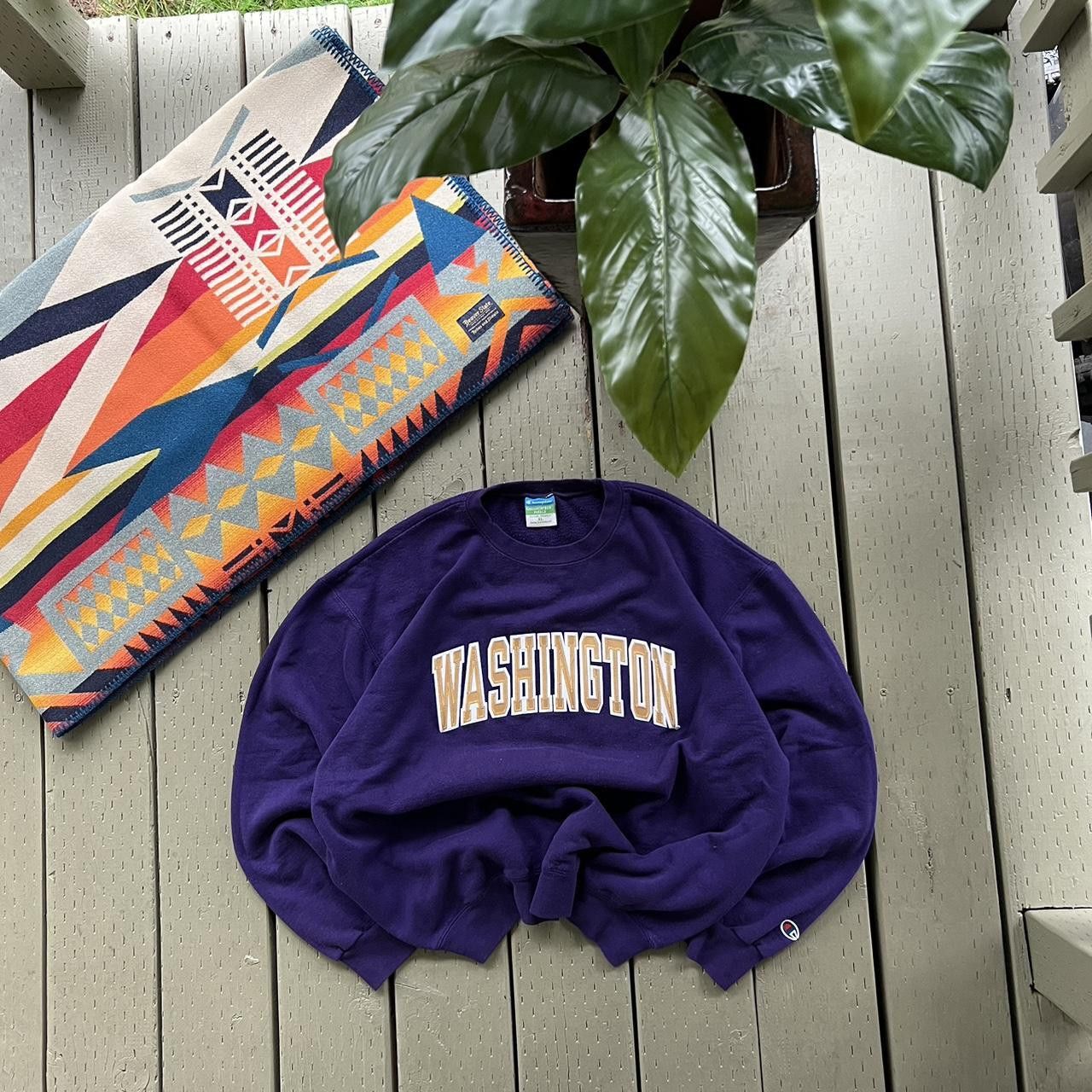 Champion × Vintage Vintage 90s Washington Huskies University Sweatshirt Size US XL / EU 56 / 4 - 2 Thumbnail