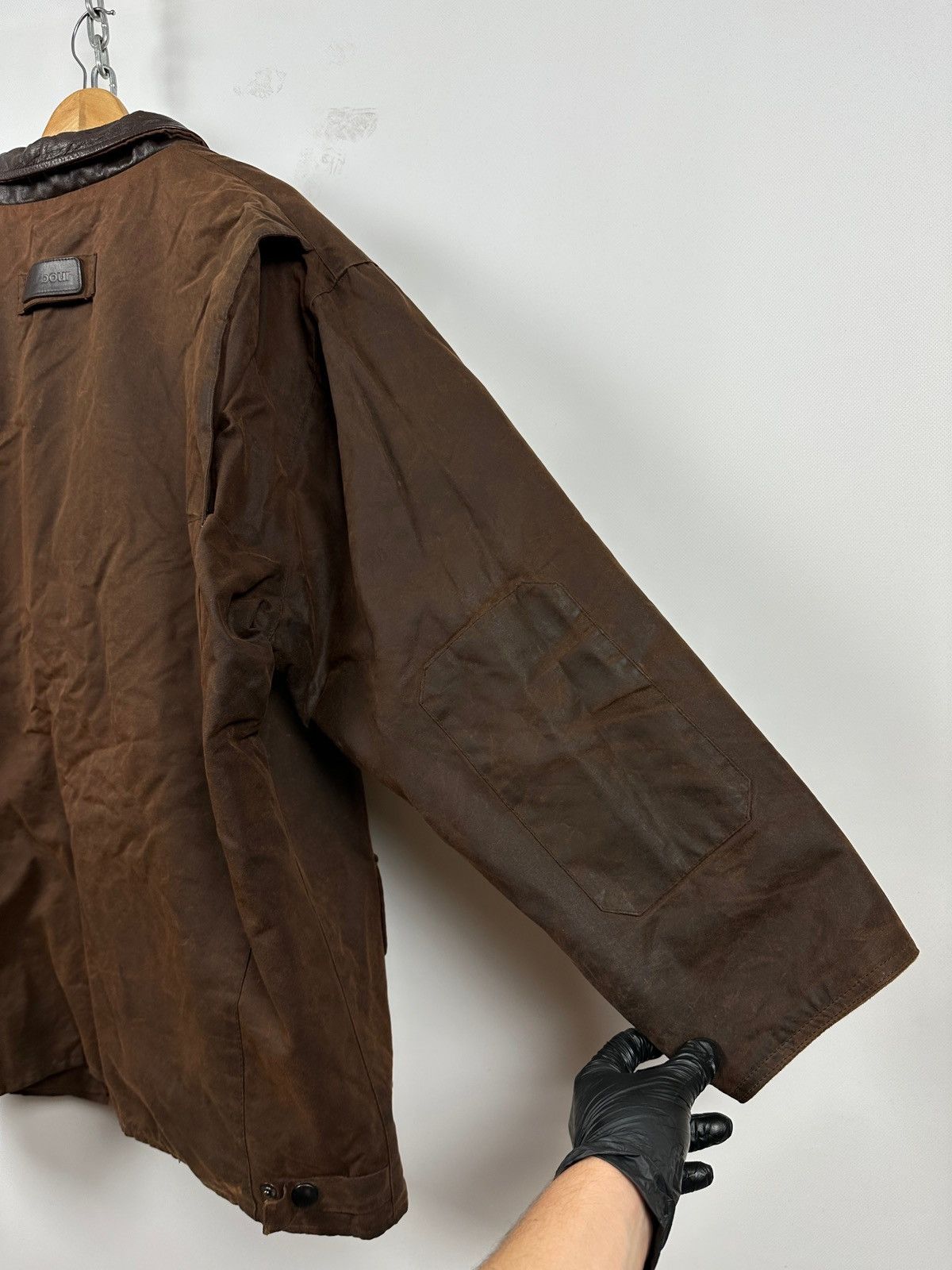 Barbour Vintage Barbour Bushman Brown Waxed Heavy Coat Jacket Size US XL / EU 56 / 4 - 20 Thumbnail