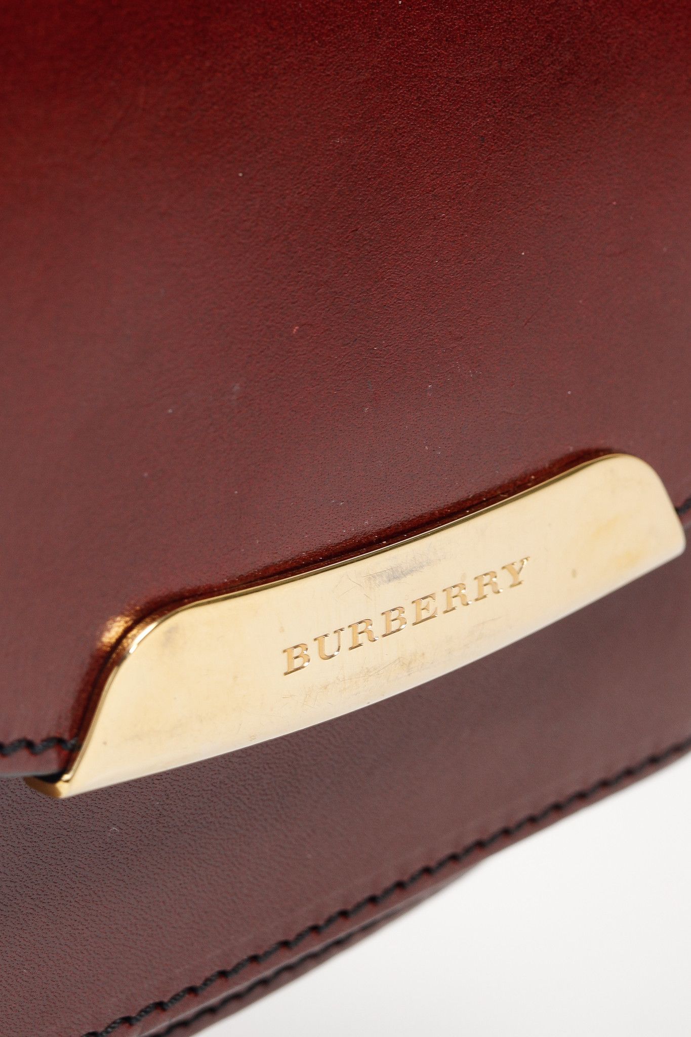 Burberry Burberry Burgundy Crossbody Mini Satchel Leather Bag Size ONE SIZE - 10 Thumbnail
