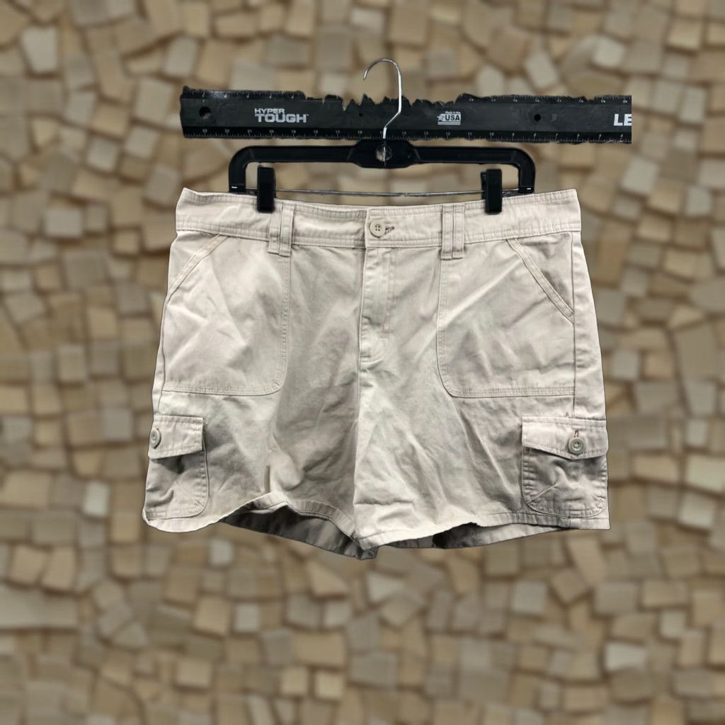 Lee Lee Cargo Shorts Womens Size 16 Mid Rise Medium Wash Beige Casual 5-Pocket Design Regular Fit Cotton Denim? Size 38" / US 16 / IT 52 - 1 Thumbnail