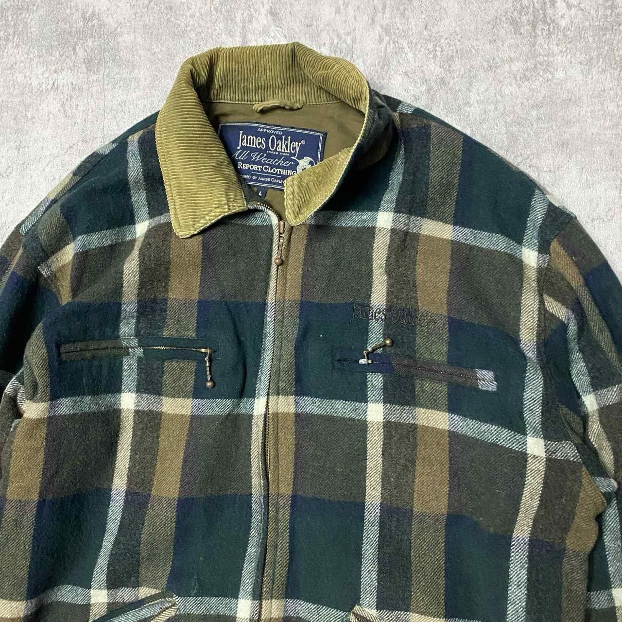 Other Green and brown plaid zip-up jacket with a retro Size US L / EU 52-54 / 3 - 2 Thumbnail