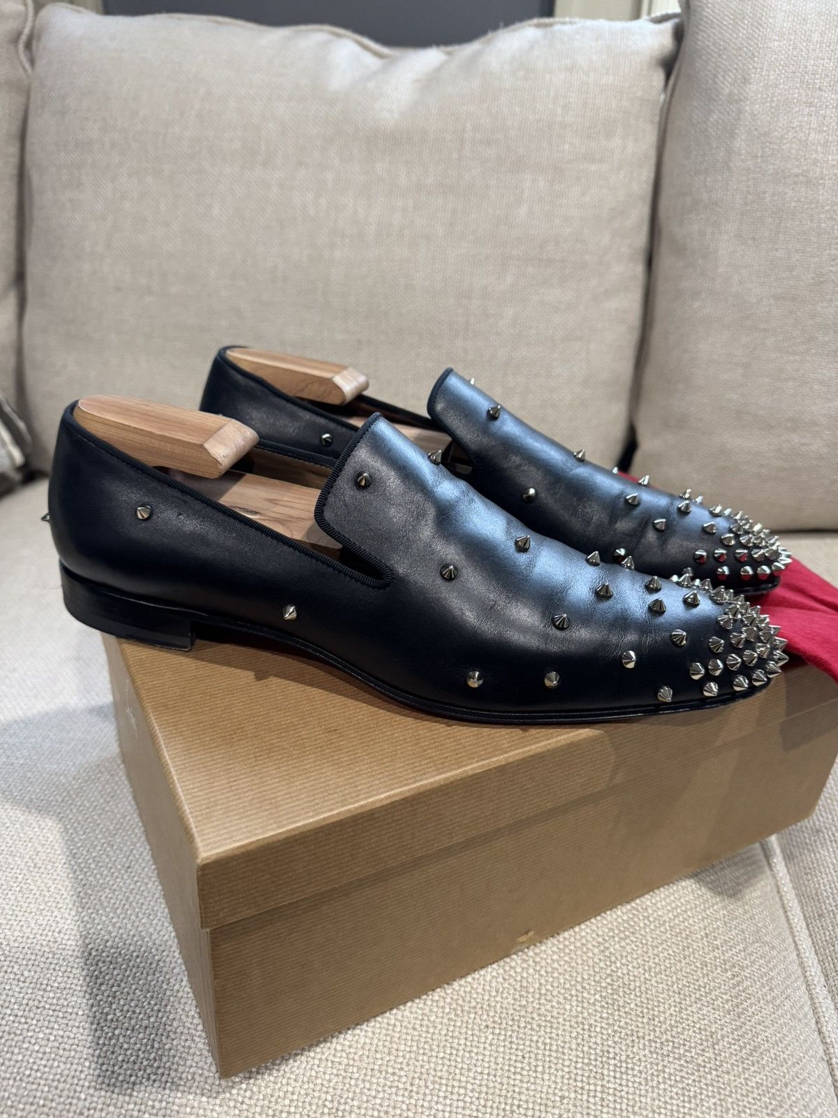 Christian Louboutin × Designer Christian Louboutin Degra Veau Velours Black Calfskin Size US 10 / EU 43 - 10 Thumbnail