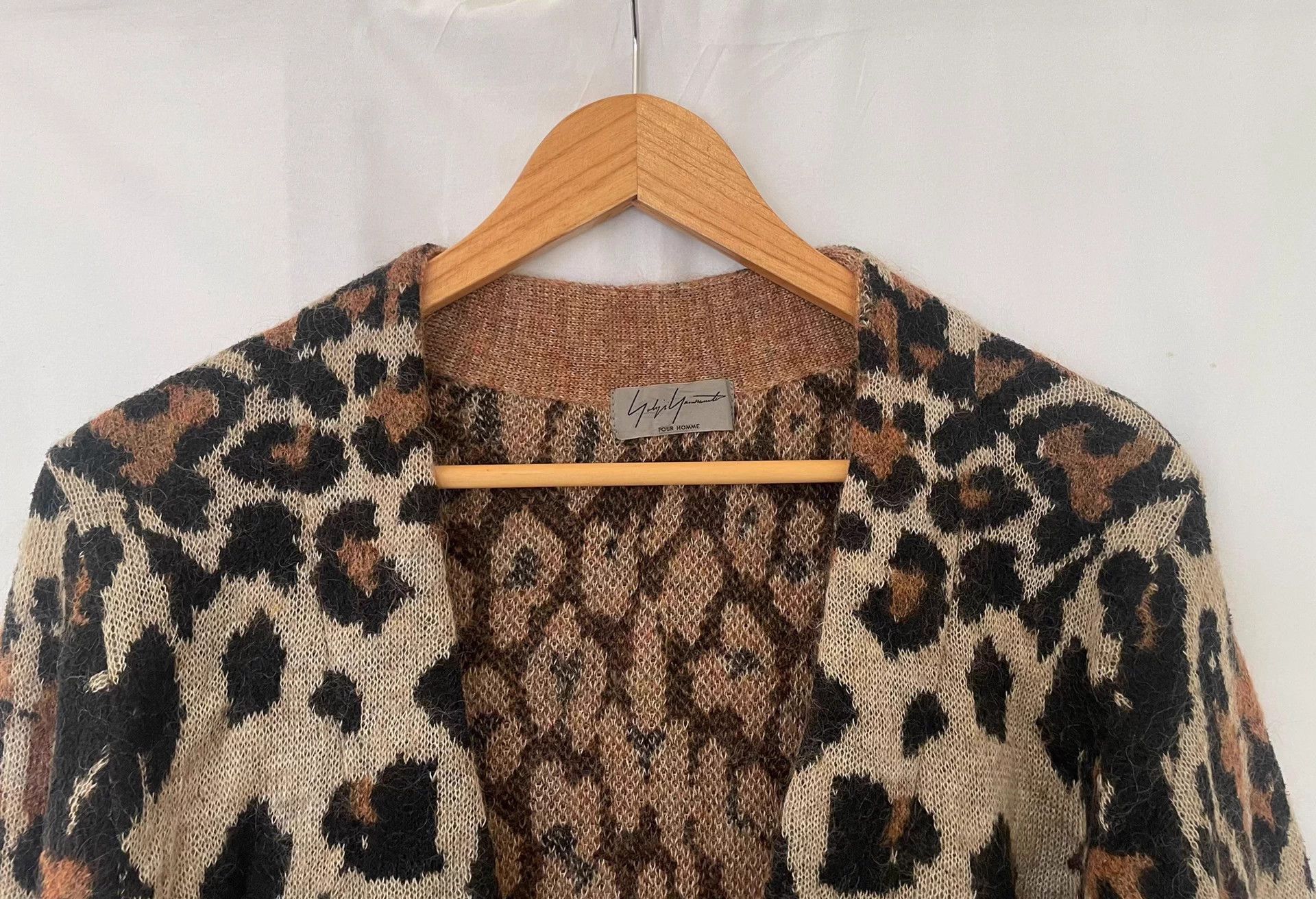 Yohji Yamamoto Yohji Yamamoto Pour Homme 13aw Leopard Knit Cardigan Size US M / EU 48-50 / 2 - 3 Thumbnail