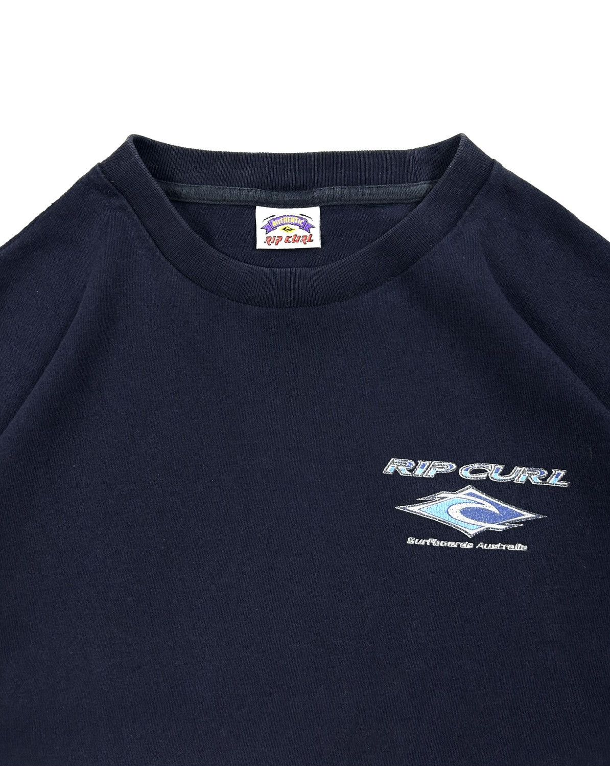 Rip Curl rare 90s Rip Curl Surfboards Australia Tee Navy Vintage Size US L / EU 52-54 / 3 - 12 Thumbnail