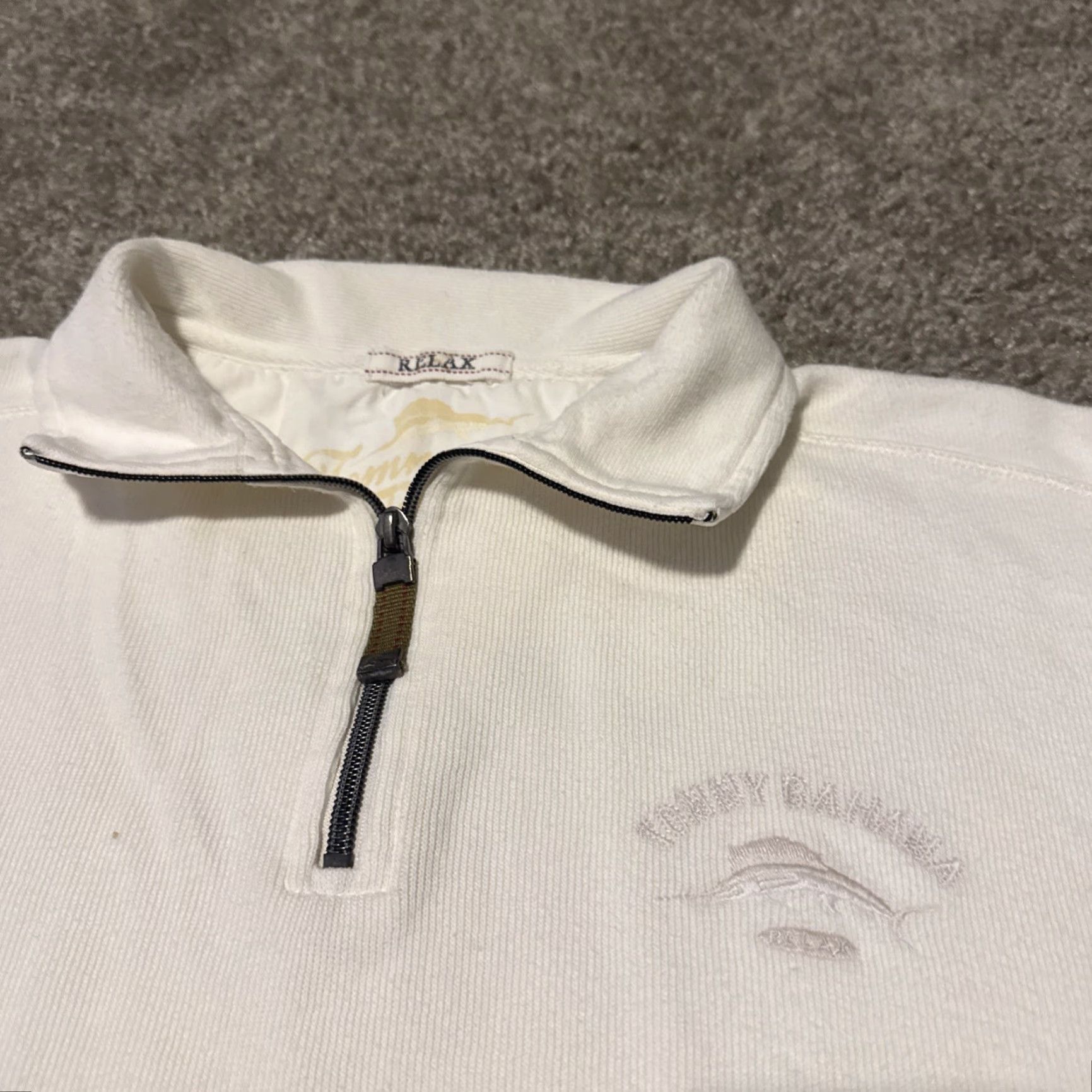 Tommy Bahama Tommy Bahama Relax White Quarterzip Sweater Men’s L-XL Size US XL / EU 56 / 4 - 3 Thumbnail