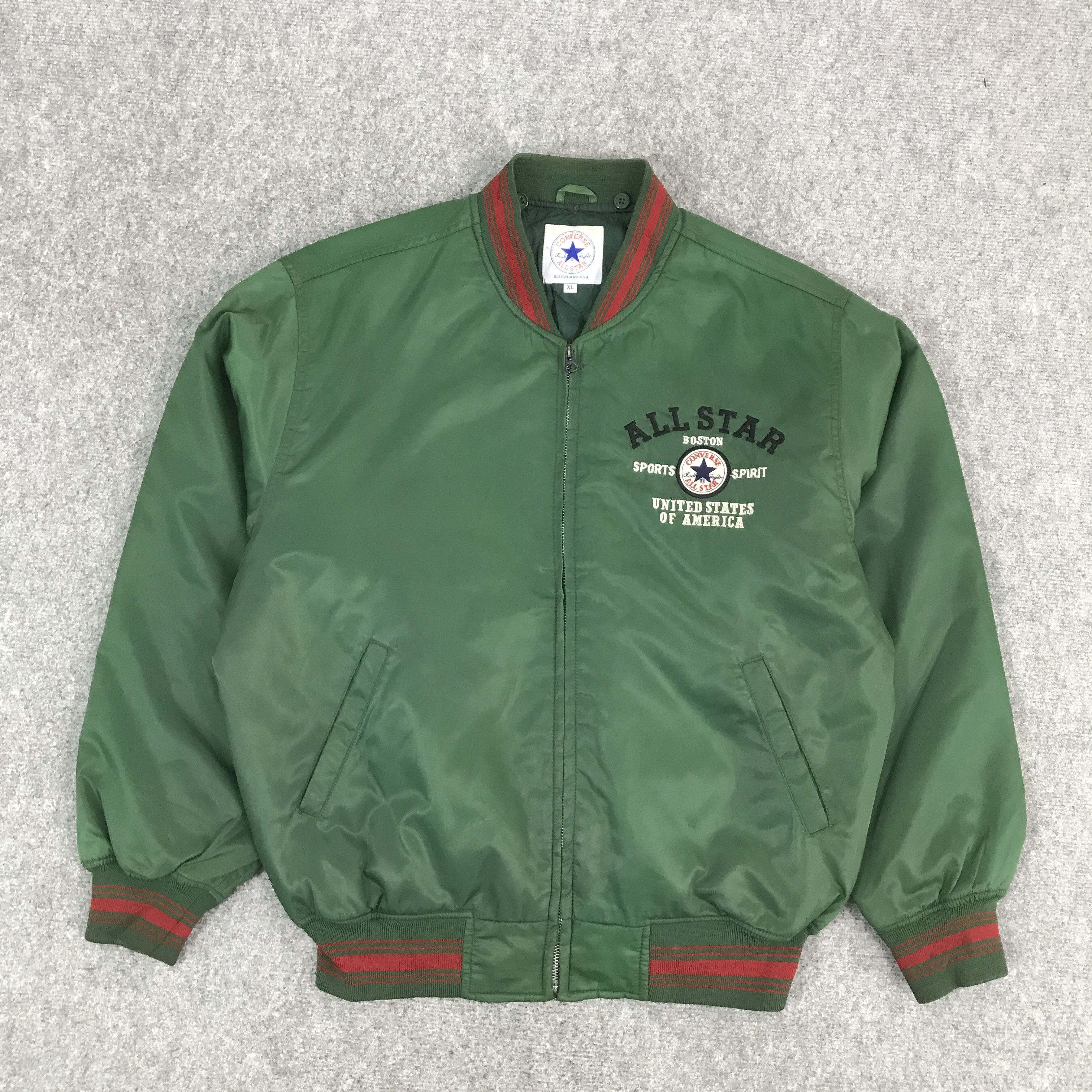 Converse × Vintage CONVERSE ALL STAR BOMBER JACKET Size US XL / EU 56 / 4 - 1 Thumbnail