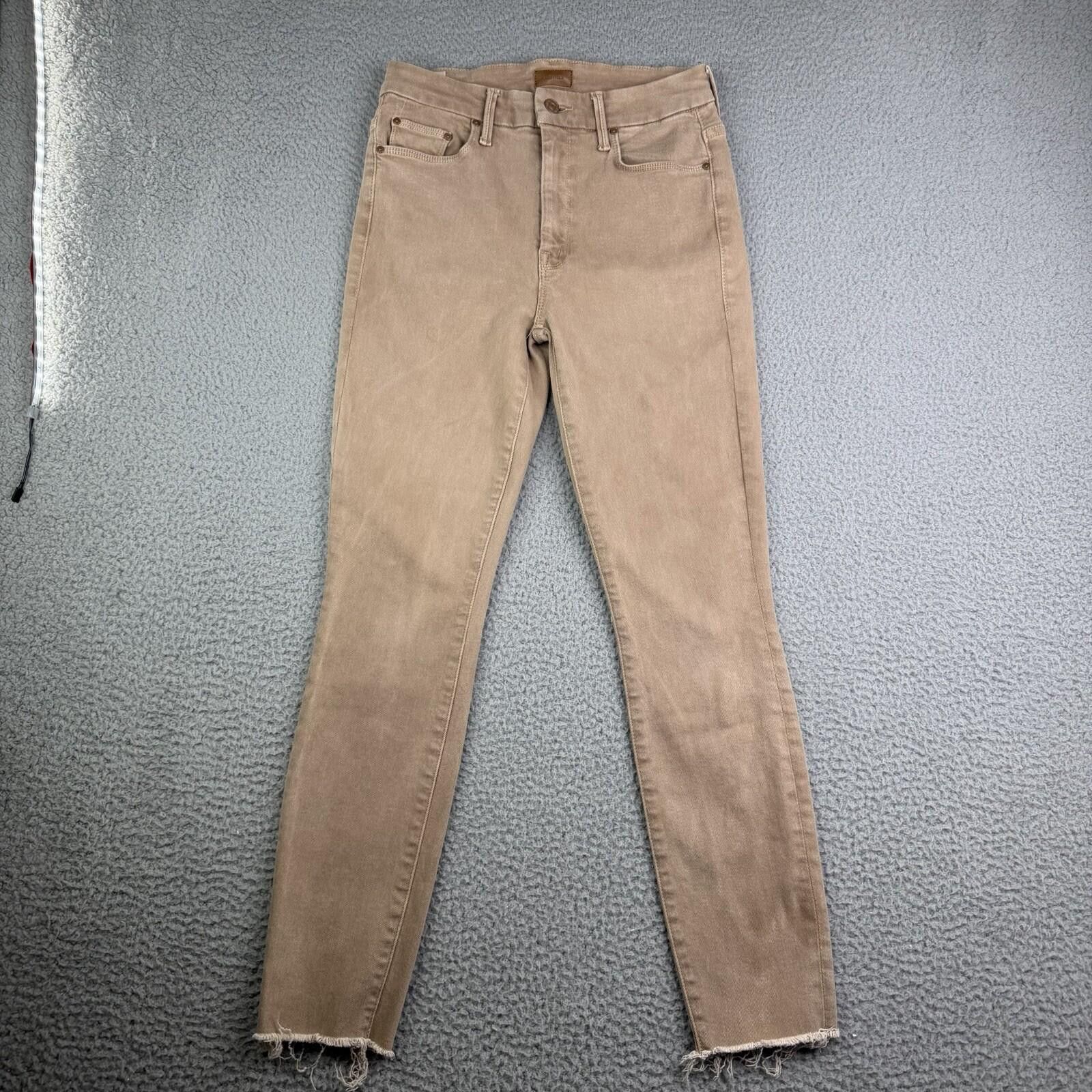 MOTHER MOTHER Ankle Tan Skinny Jeans Women's 28 (fits 27x26) Size 28" / US 6 / IT 42 - 2 Thumbnail
