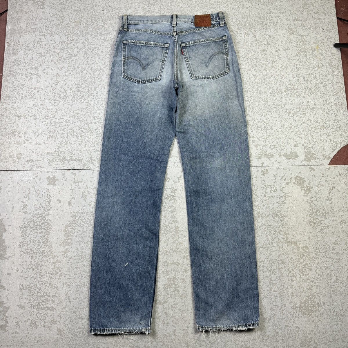 If Six Was Nine × Levi's 💥Vintage Levis 502 Distressed Sick Blue Wash Denim Size US 30 / EU 46 - 4 Thumbnail