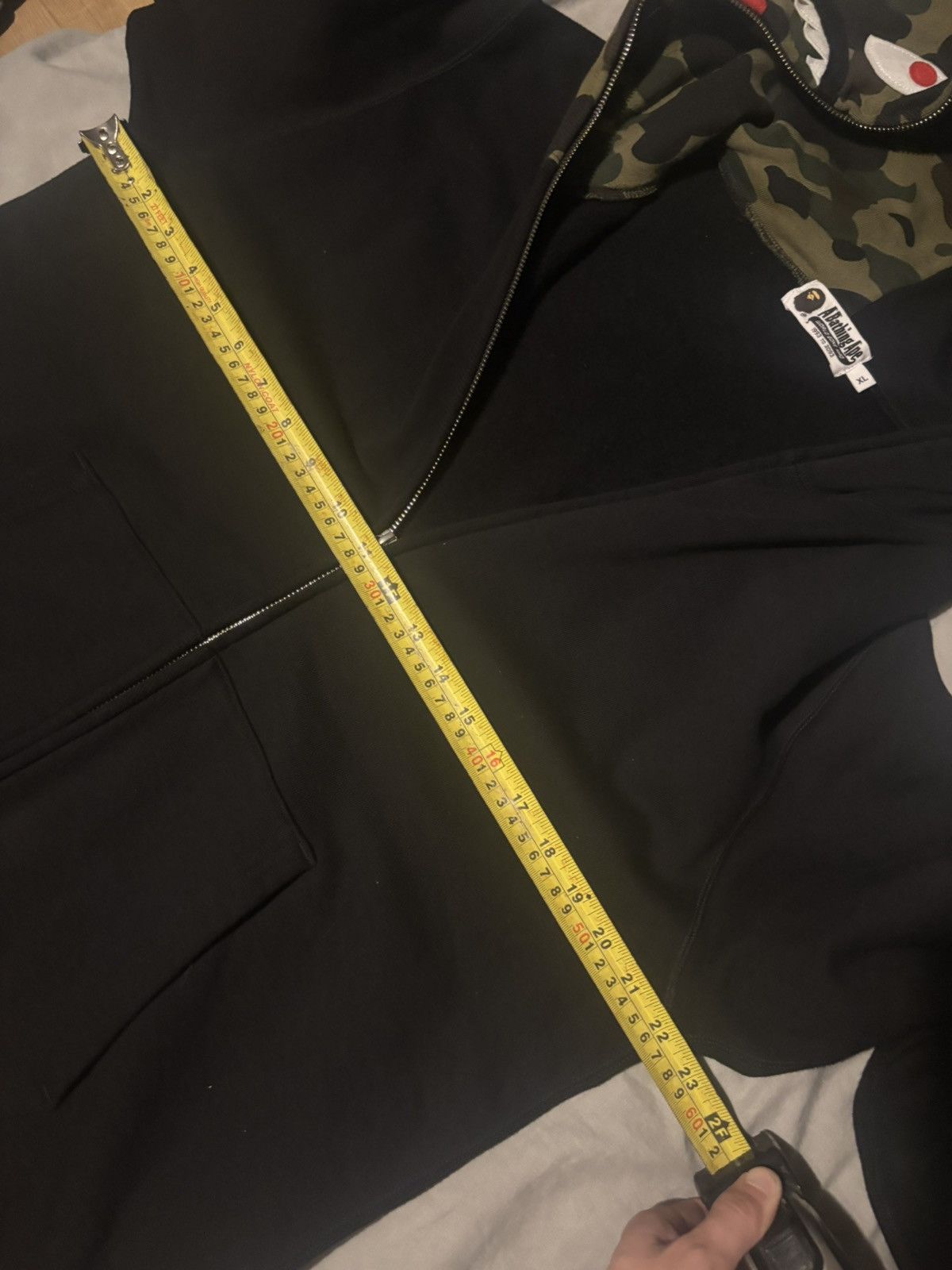 Bape Bape black half camo shark full zip hoodie Size US XL / EU 56 / 4 - 16 Thumbnail