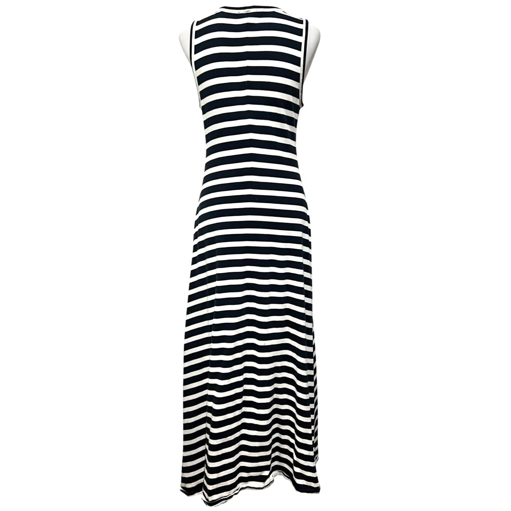 J.Crew J.Crew Maxi Dress Striped Sleeveless Navy White Sz PXXS Navy White Striped Maxi Dress Casual Travel Women Sleeveless Navy White PXXS Size S / US 4 / IT 40 - 7 Thumbnail