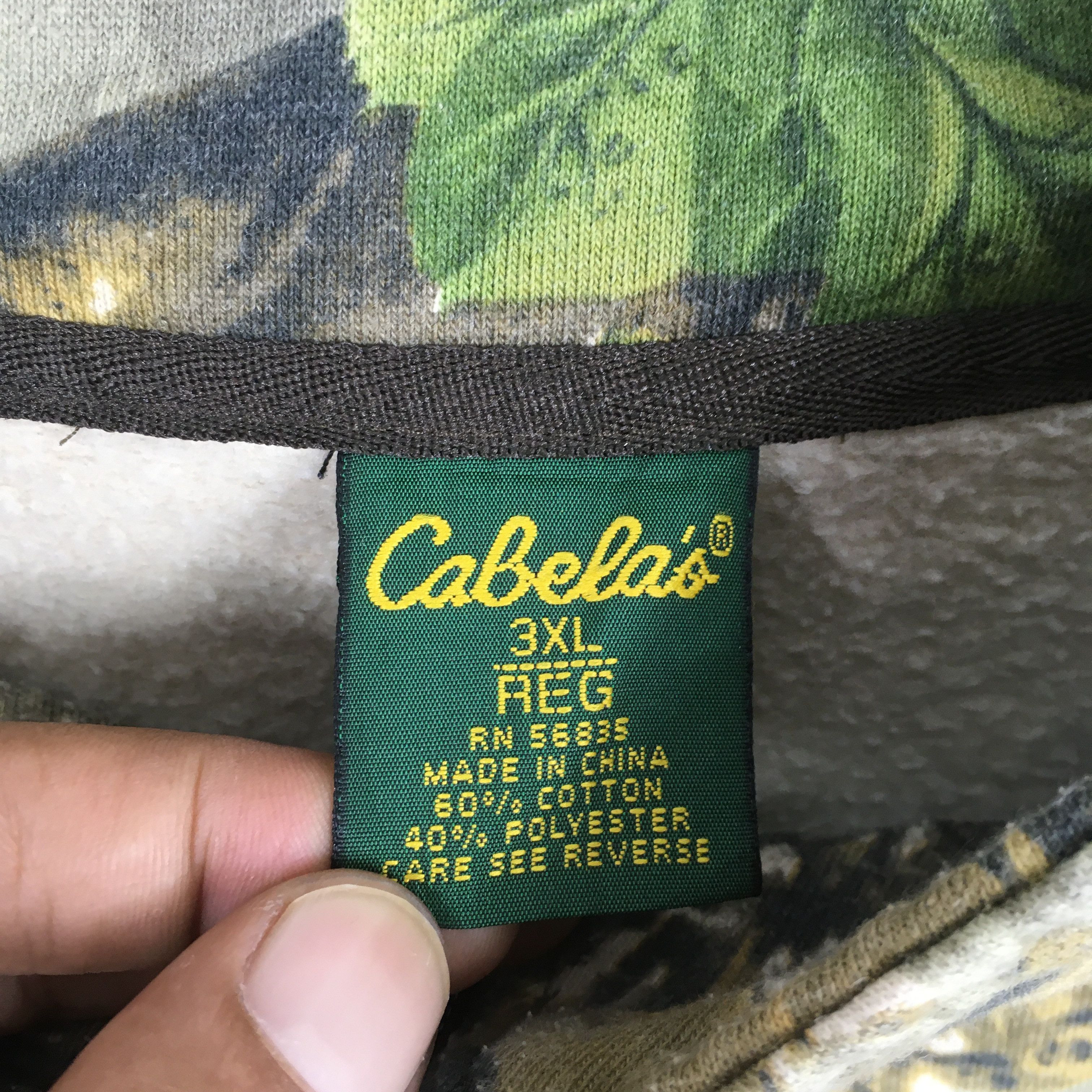 Mossy Oaks Vintage Cabella's Mossy Oak Camo Half Zipper Sweatshirt 3XL Size US XXL / EU 58 / 5 - 5 Thumbnail