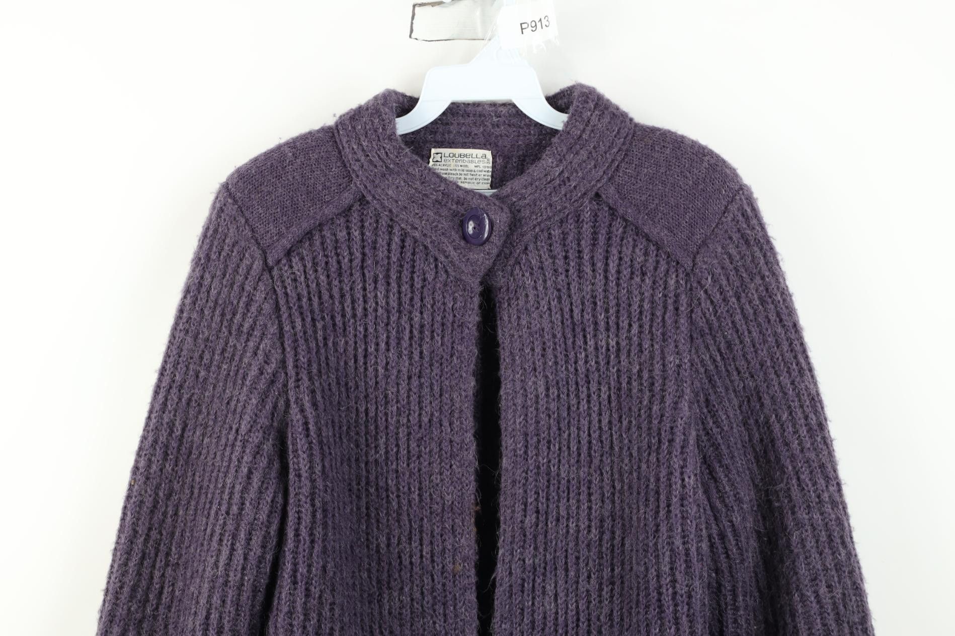 Vintage Vintage 70s Wool Blend Knit Top Button Cardigan Sweater Size S / US 4 / IT 40 - 2 Thumbnail
