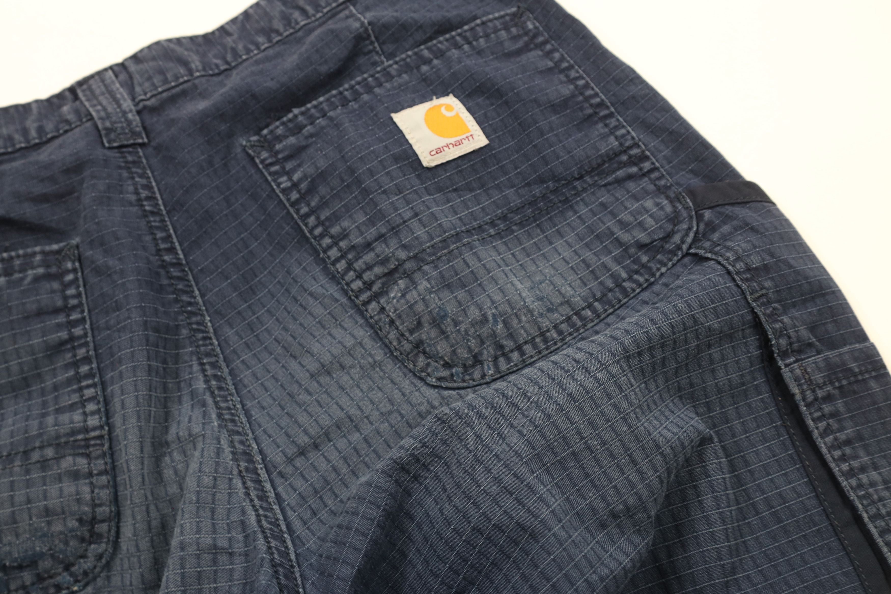 Carhartt × Vintage Carhartt Spell Out Ripstop Loose Fit Cargo Pants Blue Size US 30 / EU 46 - 11 Thumbnail