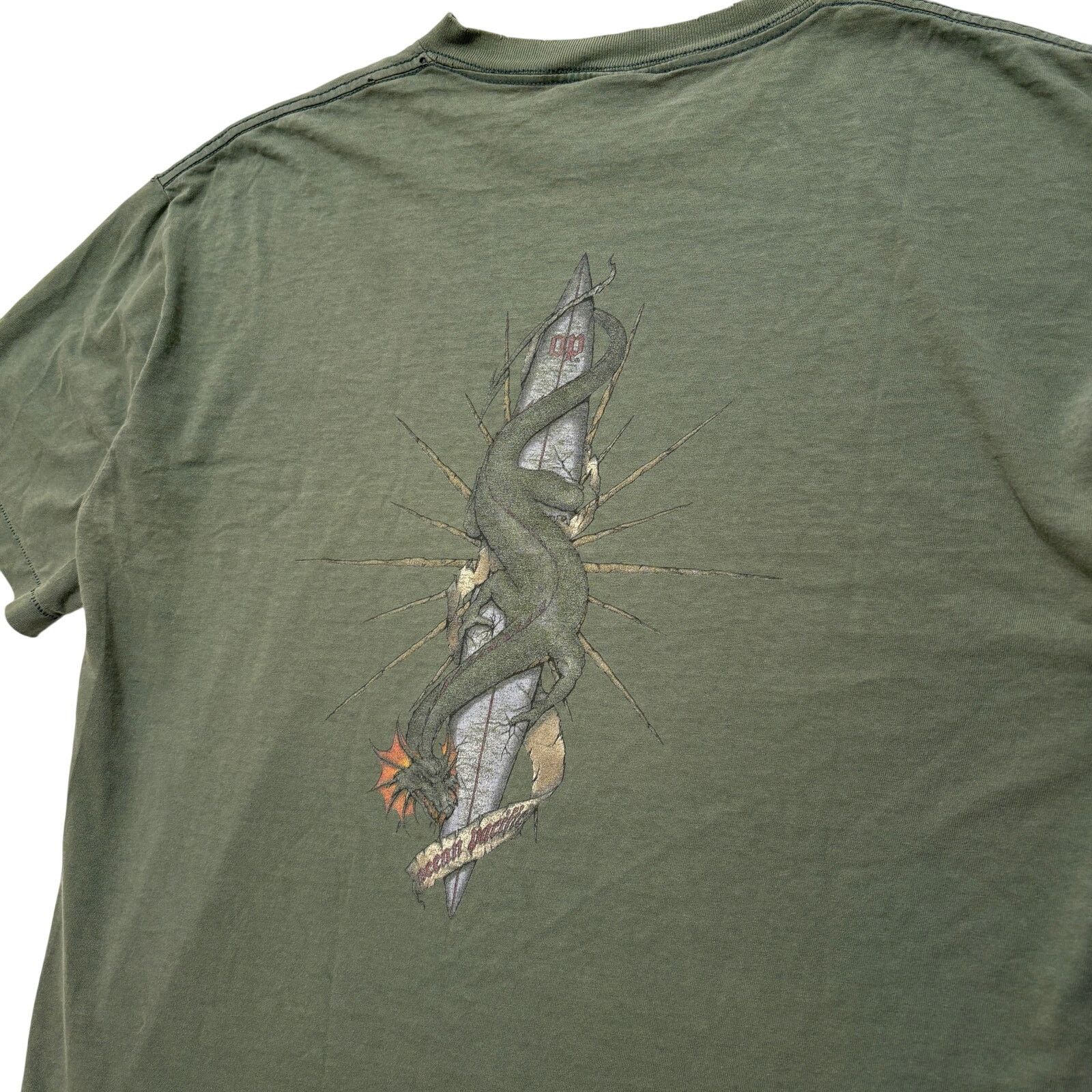 Ocean Pacific VTG 90s Ocean Pacific OP Surf Green Graphic T-Shirt XL Size US XL / EU 56 / 4 - 4 Thumbnail