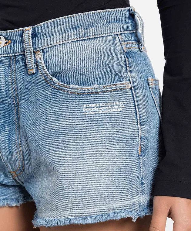 Off-White o1y1225 Denim Short in Blue Size 28" / US 6 / IT 42 - 4 Thumbnail