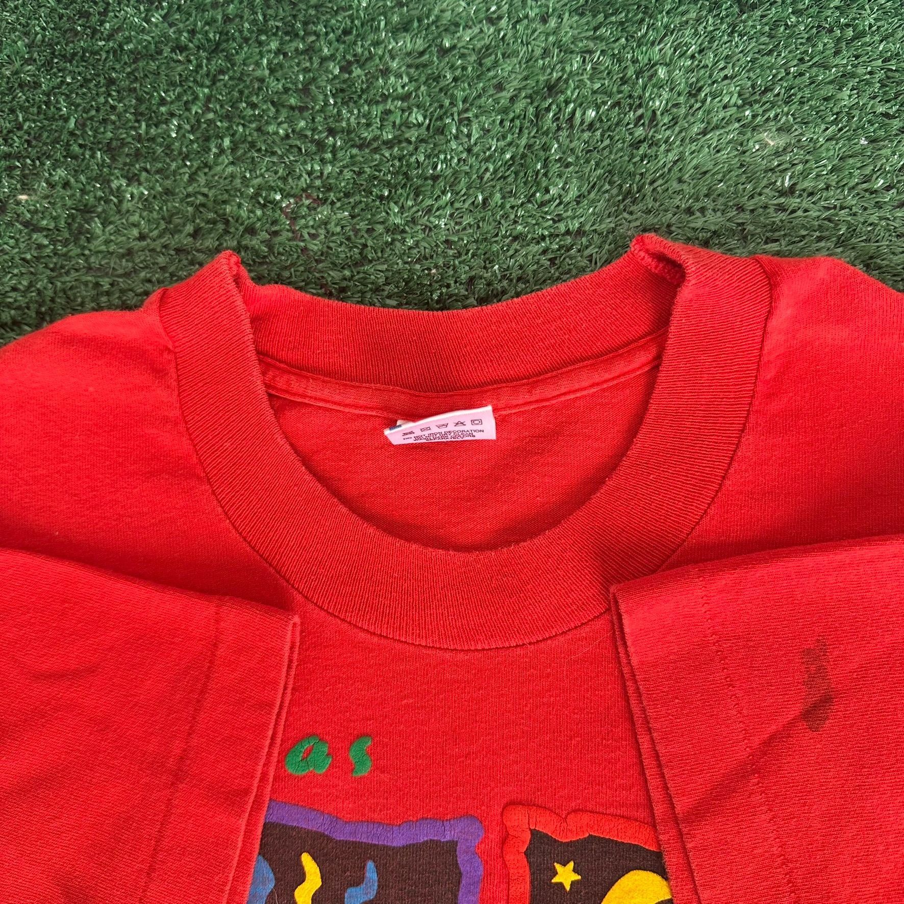 Fruit Of The Loom Vintage 90s Texas Pop Art T-Shirt Western Single Stitch Tour Size US M / EU 48-50 / 2 - 4 Thumbnail