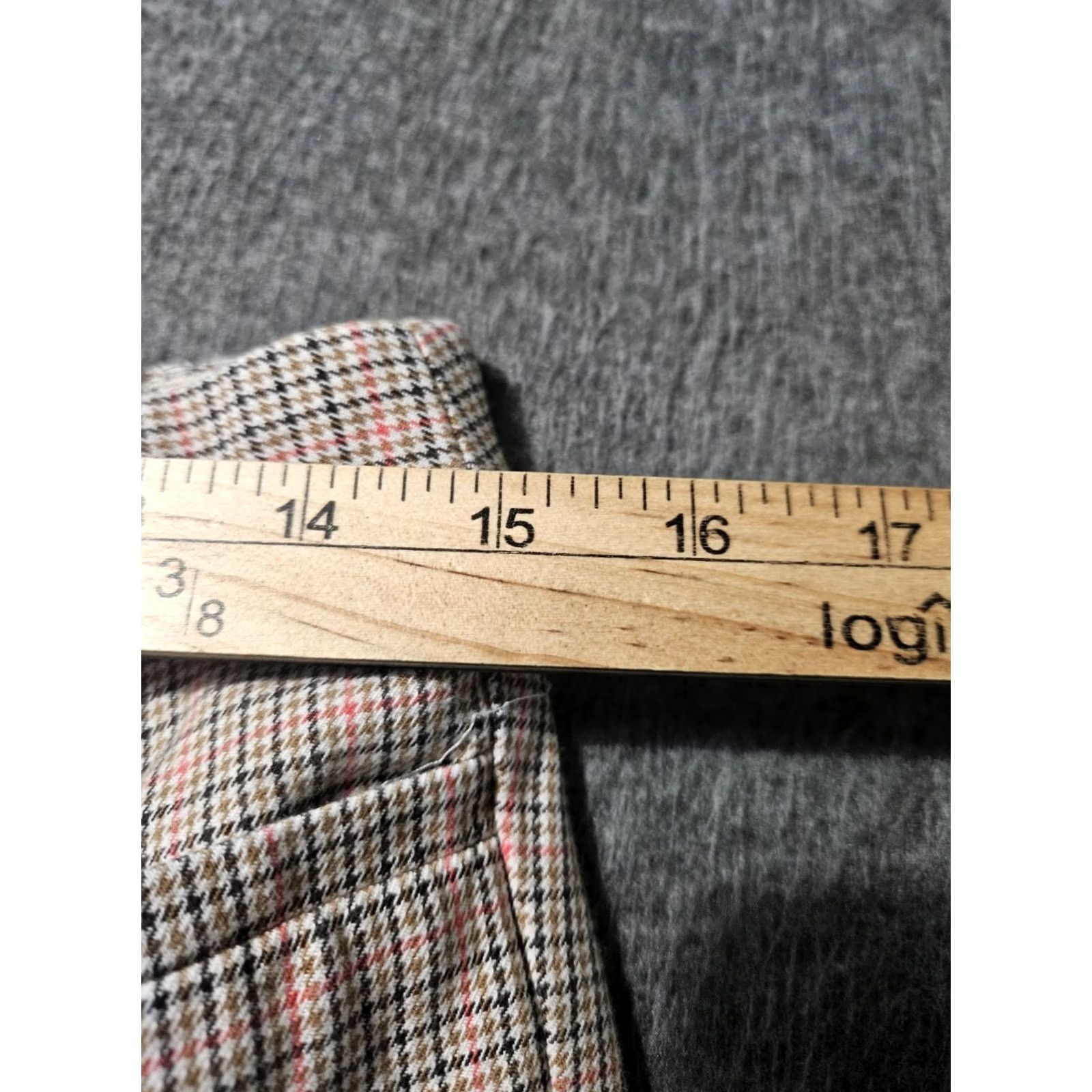 Banana Republic VINTAGE Banana Republic Sloan Pants 8 Mid Rise Gingham Check Stretch Workwear Casual Womens Size 30" / US 8 / IT 44 - 3 Thumbnail