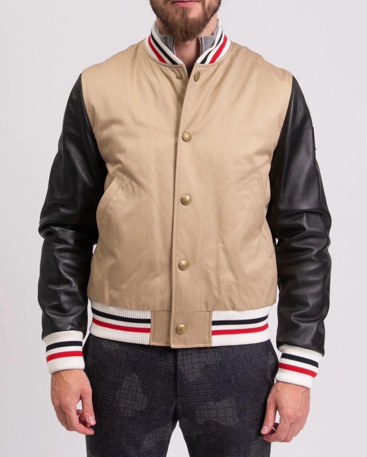 Moncler Gamme Bleu Moncler Leather Bomber Jacket Size US L / EU 52-54 / 3 - 1 Thumbnail