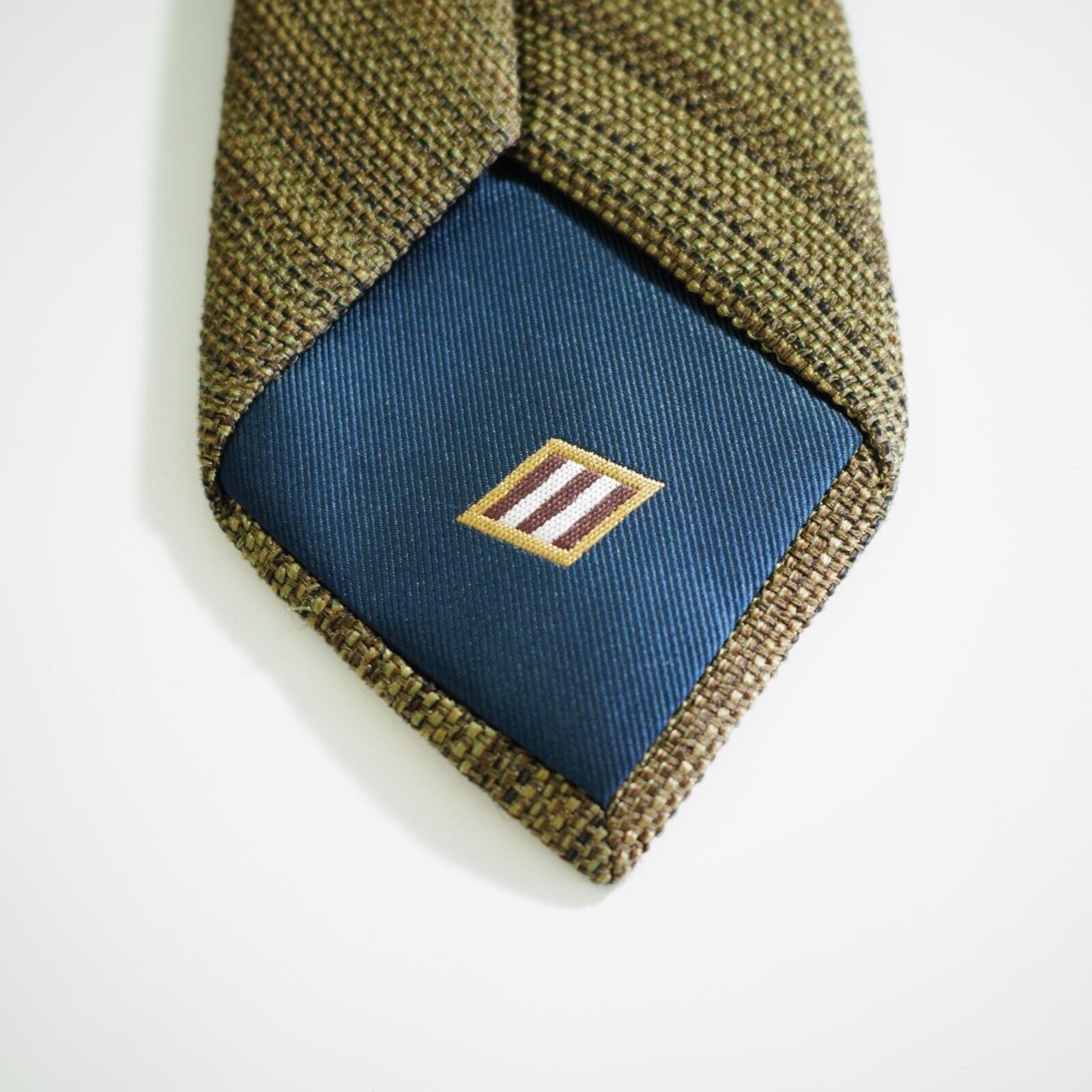 Joseph Abboud Joseph Abboud Knit Brown Striped Skinny Silk Tie Size ONE SIZE - 4 Thumbnail