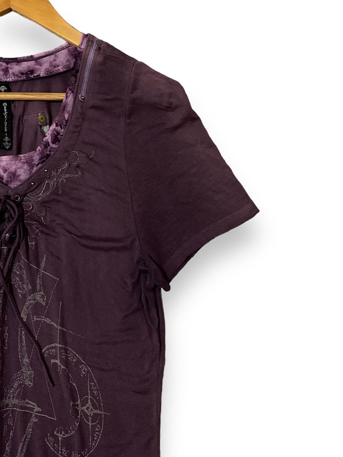 Japanese Brand Japan Ozz Croce Grunge Devil Symbol Graphic V Neck Size M / US 6-8 / IT 42-44 - 6 Thumbnail