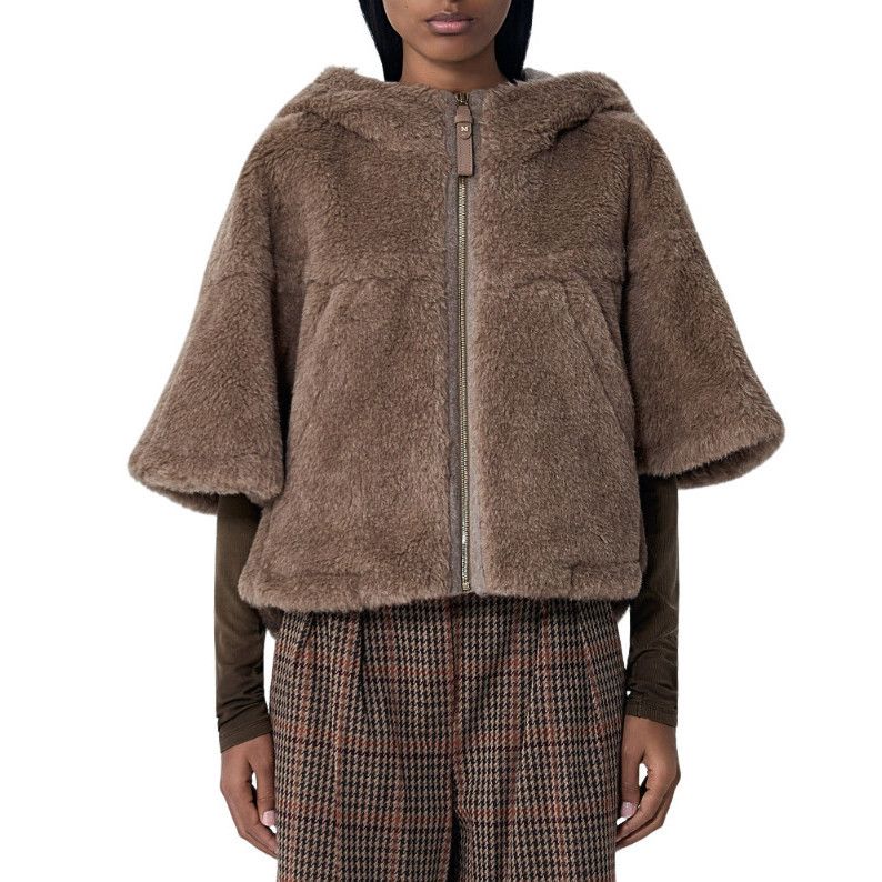 Max Mara MAX MARA Brown Wool/Cashmere Cropped Jacket New & Authentic Size ONE SIZE - 1 Preview
