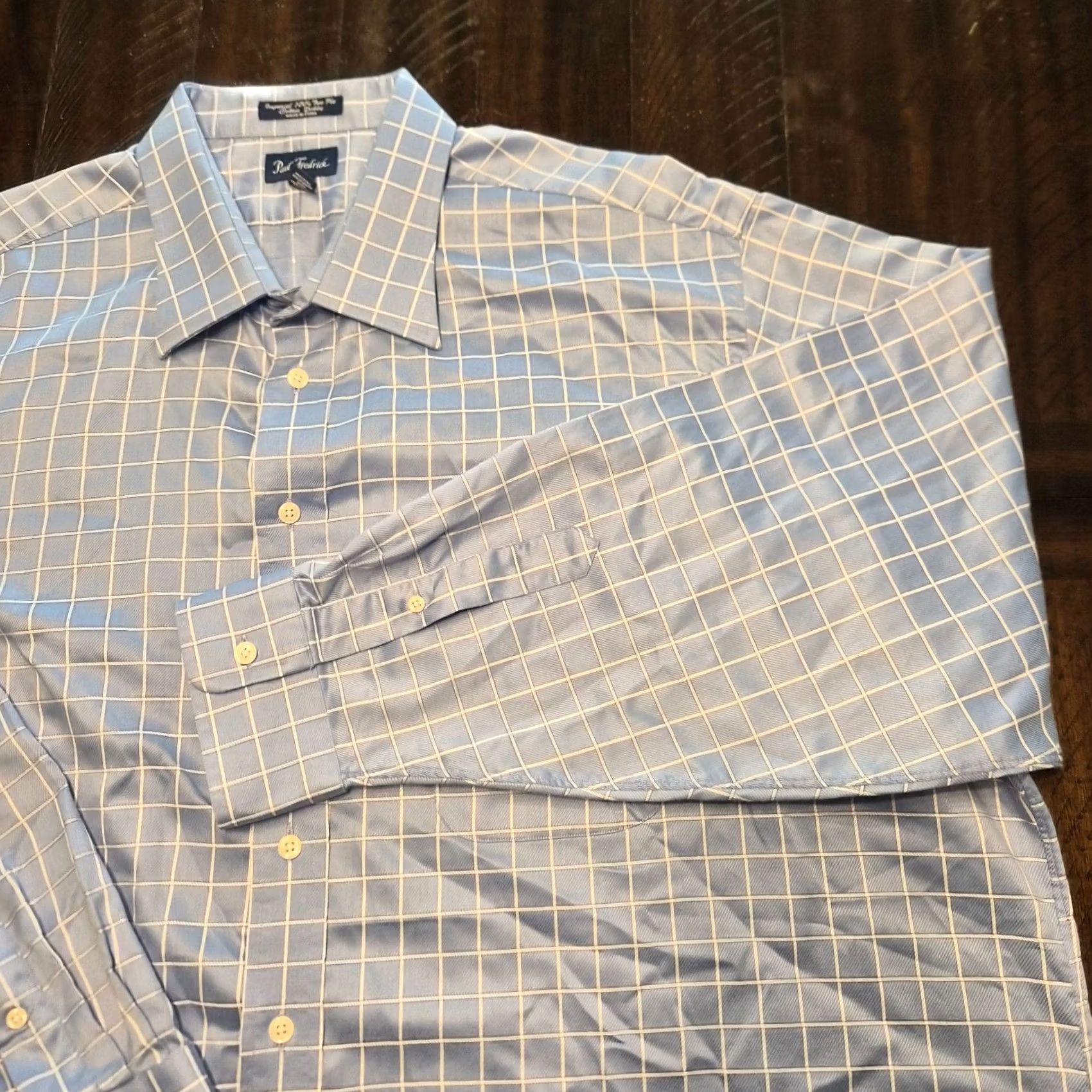 Vintage VINTAGE Paul Frederick Two Ply 100% Cotton Check Long Sleeve Shirt Mens Size 19 G202 Size US XXL / EU 58 / 5 - 2 Thumbnail