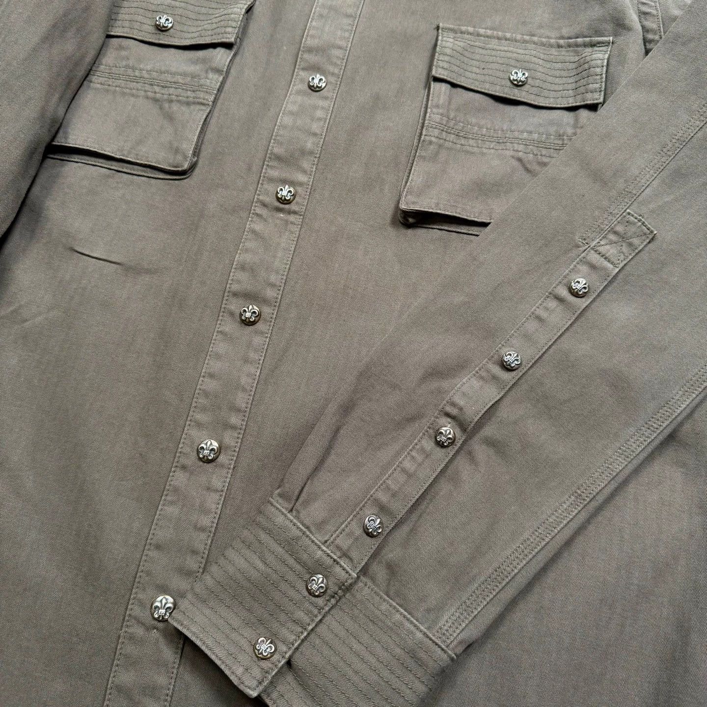 Chrome Hearts chrome hearts army green shirt jacket Size US XXL / EU 58 / 5 - 6 Thumbnail