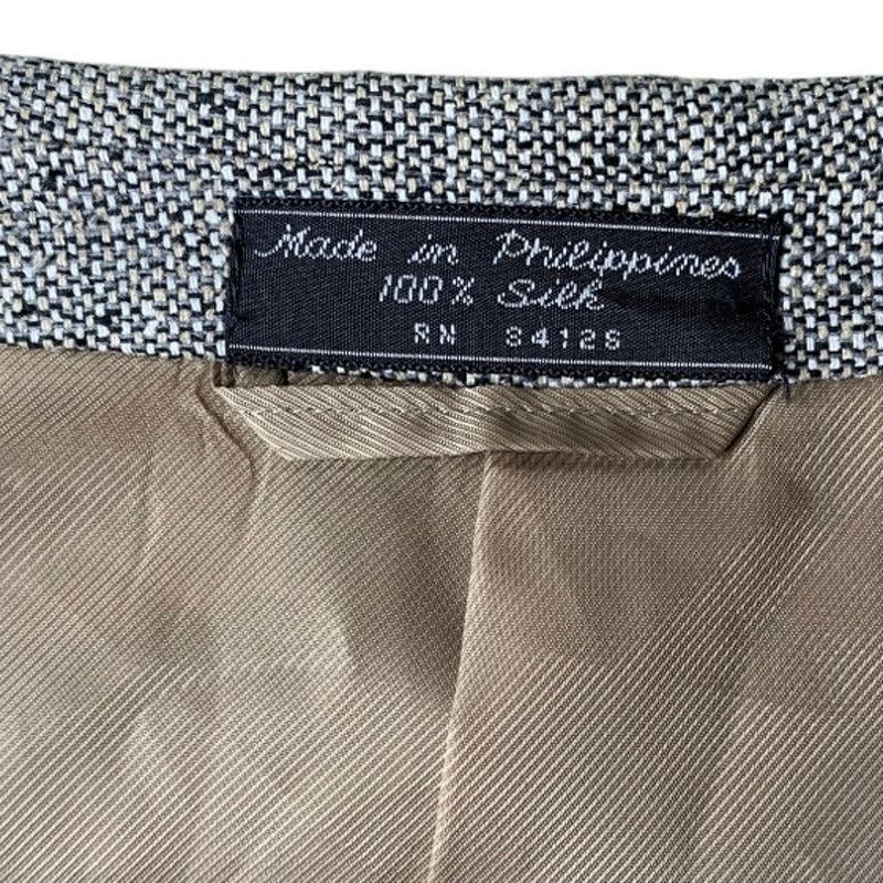 Bert Pulitzer Bert Pulitzer Men 46R Gray 100% SILK Sport Coat Tweed Blazer Size 46R - 3 Thumbnail