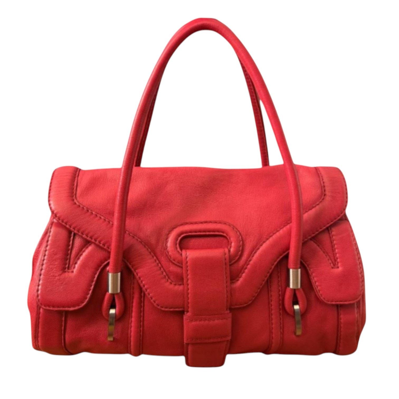 NBDN Nobrandedon Botkier Red Shoulder Leather Tote Bag Size ONE SIZE - 1 Thumbnail