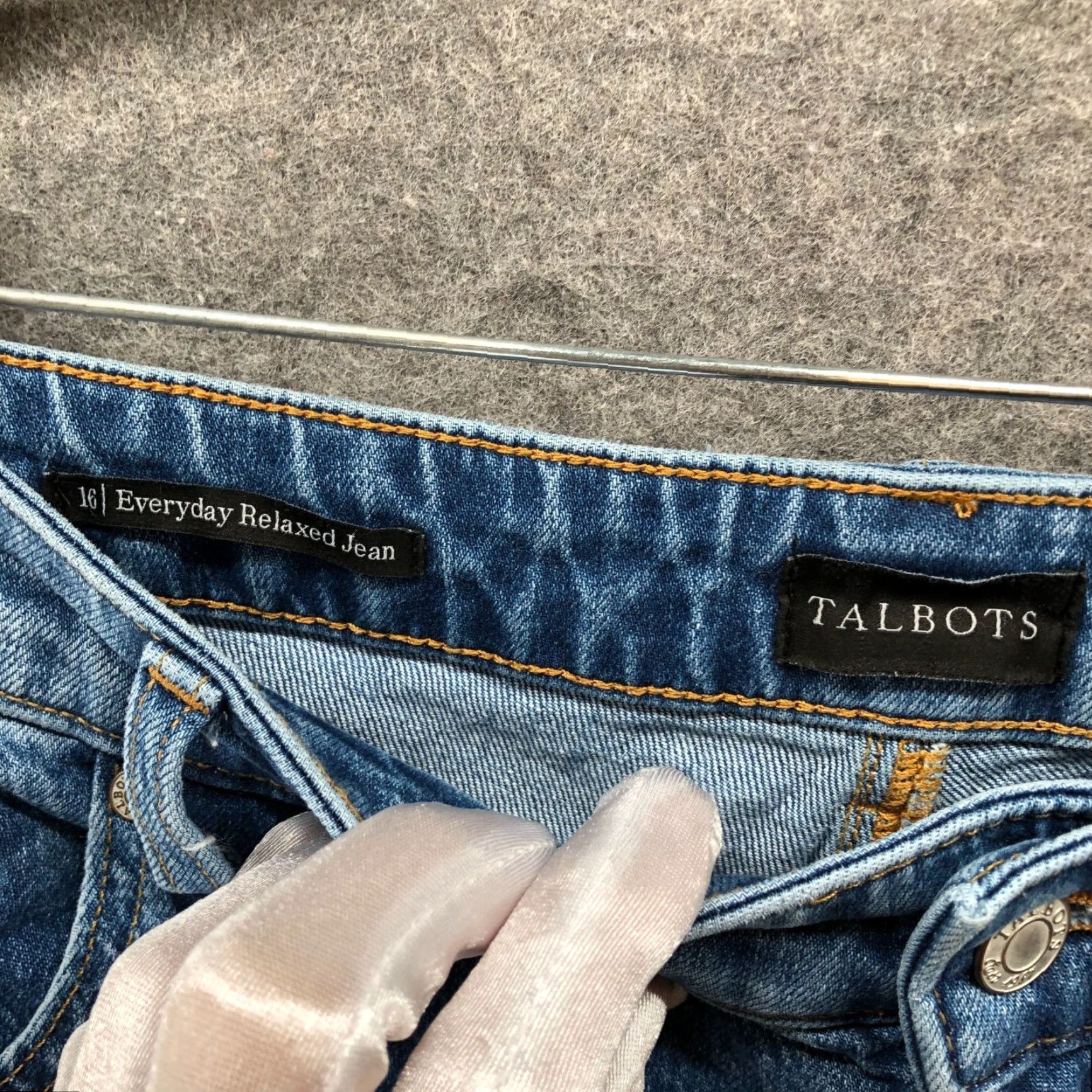 Talbots Talbots Jeans Womens 16 Blue Medium Wash High Rise Relaxed Denim 5-Pocket Stretch Straight Bristol Size 38" / US 16 / IT 52 - 7 Thumbnail