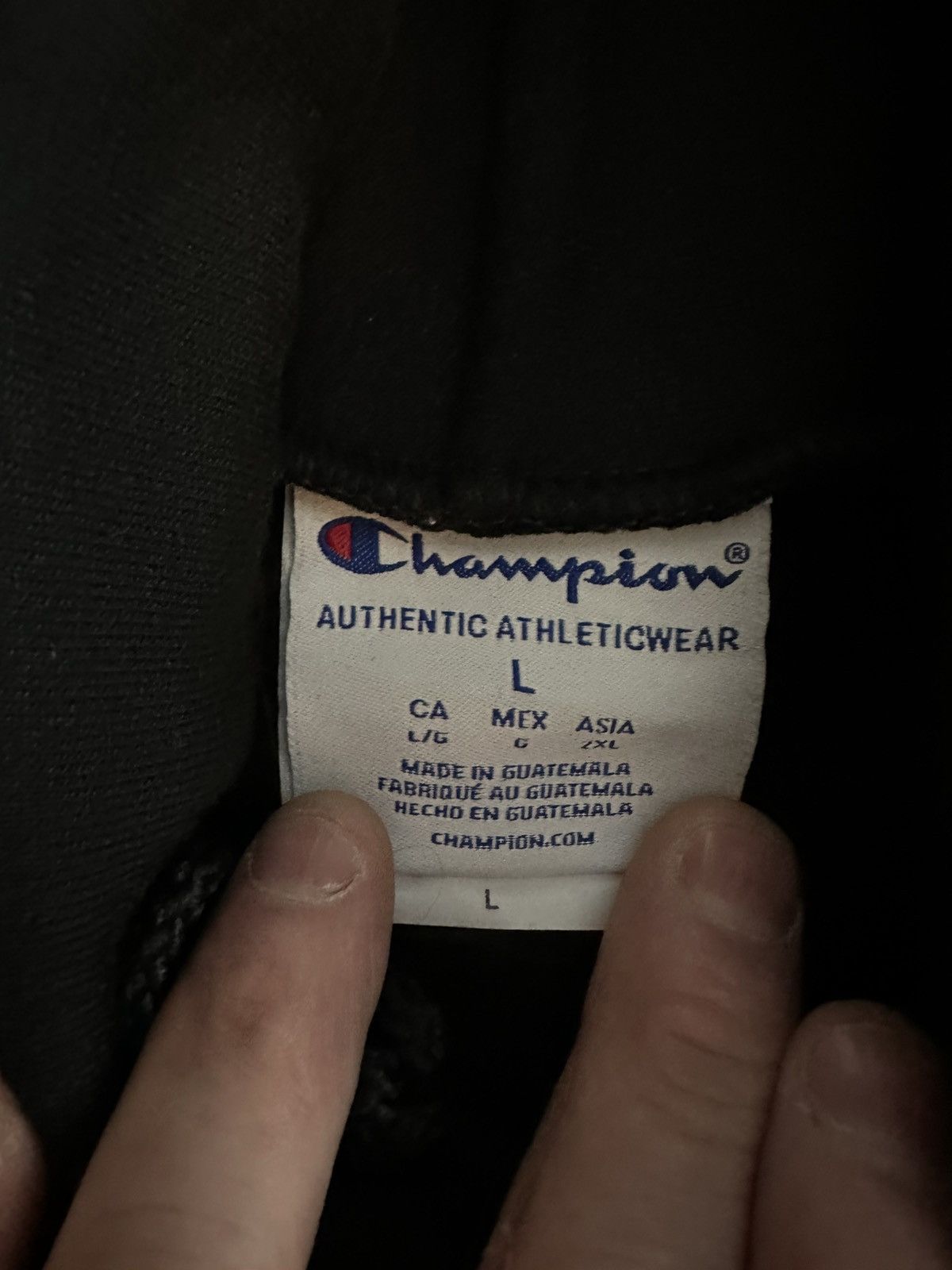 Champion × Designer Black Champion hoodie Size US L / EU 52-54 / 3 - 4 Thumbnail