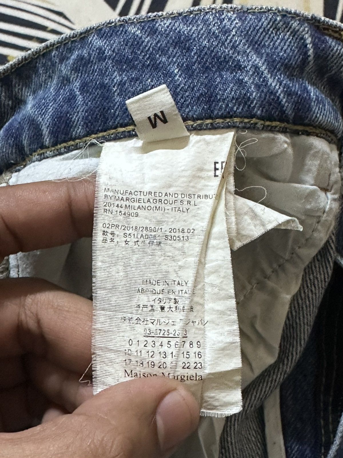Maison Margiela Vintage Maison Margiela Baggy Wide Leg Whiskers Denim Size US 27 - 8 Thumbnail