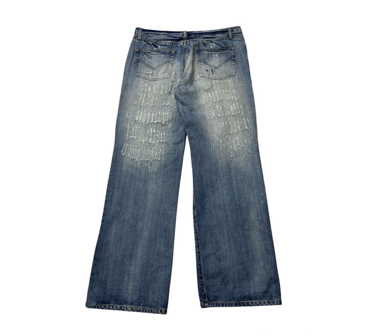 Energie × Vintage Vintage Energie gold baggy washed distressed ripped jeans Size US 36 / EU 52 - 2 Thumbnail