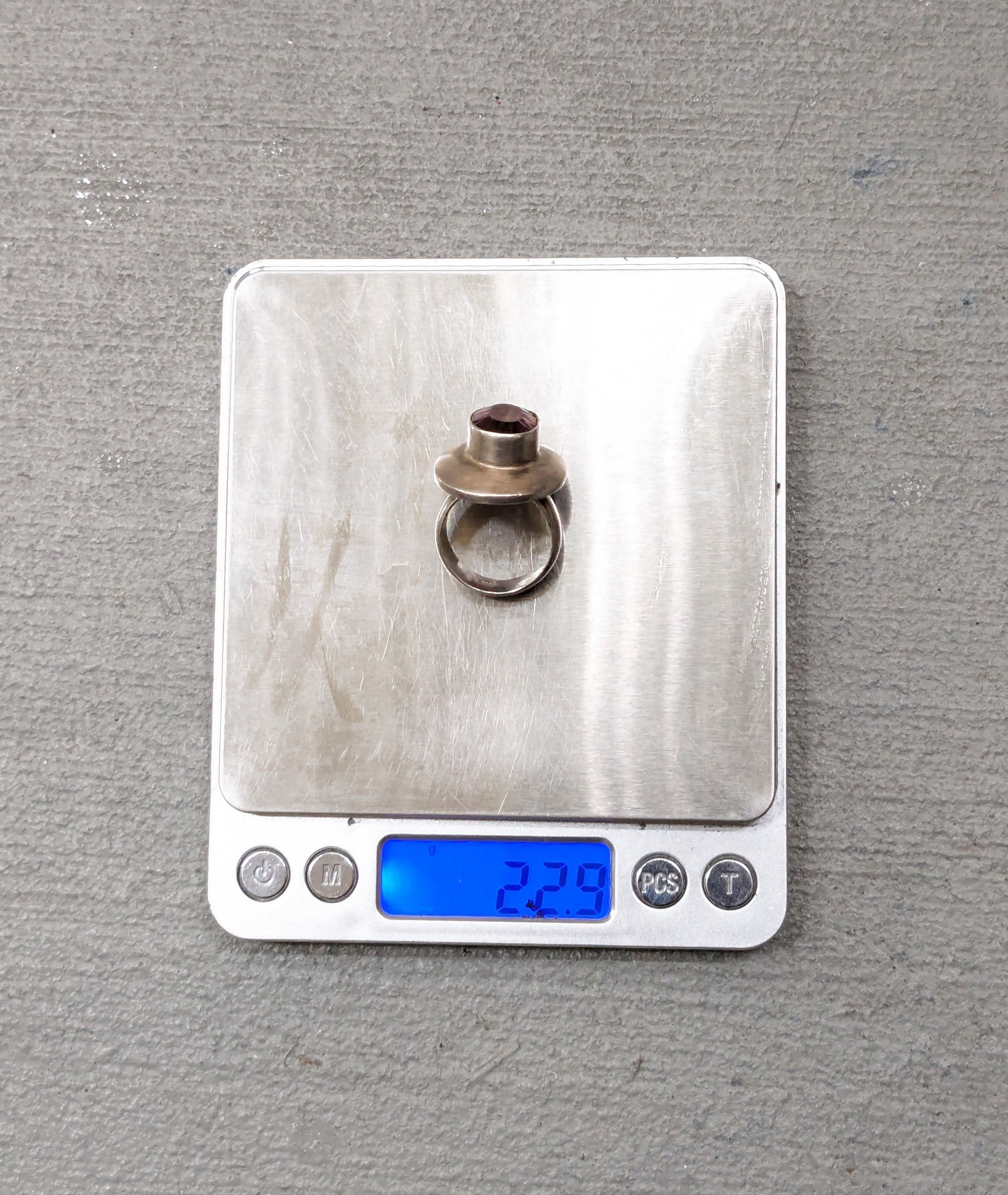 Jewelry × Vintage Sterling Silver Ring Pink Tourmaline 9.25 Avant Garde Size ONE SIZE - 15 Thumbnail