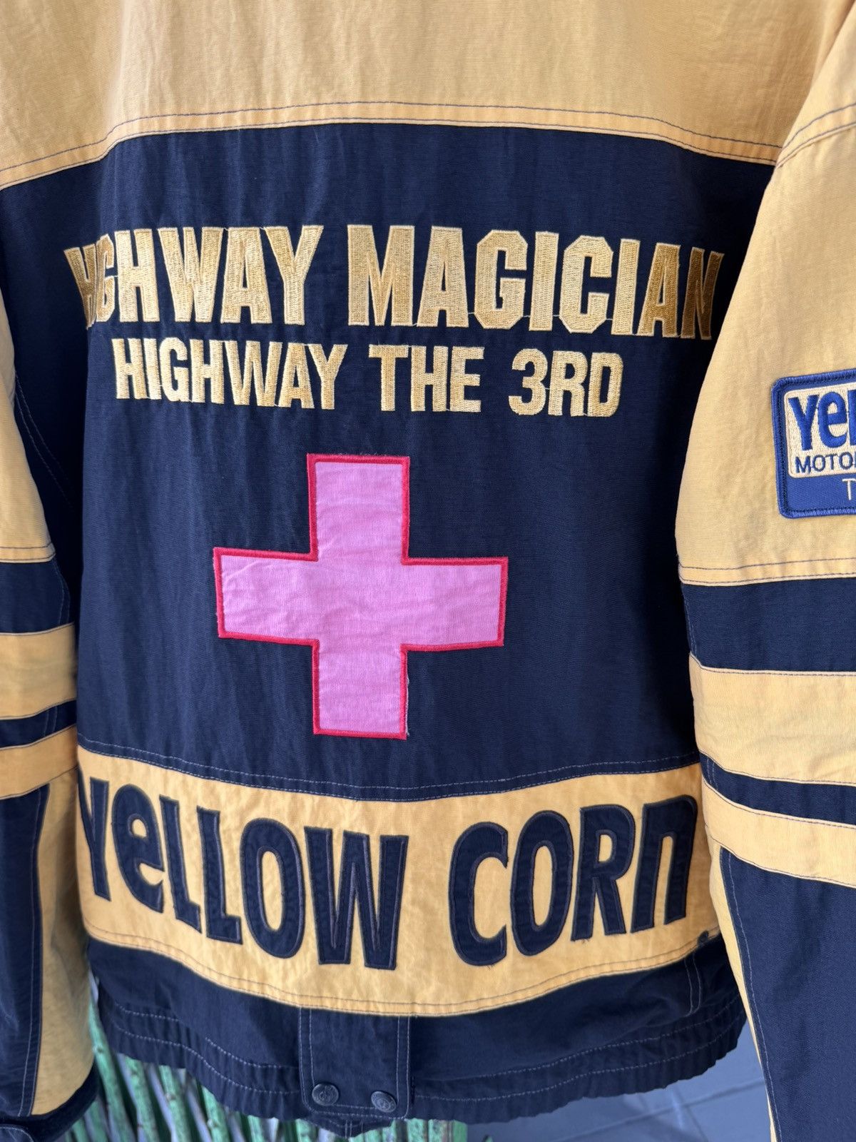 YELLOW CORN VTG YELLOW CORN HIGHWAY MAGICIAN SLEDGE HAMMER BIKER JACKET Size US L / EU 52-54 / 3 - 2 Thumbnail